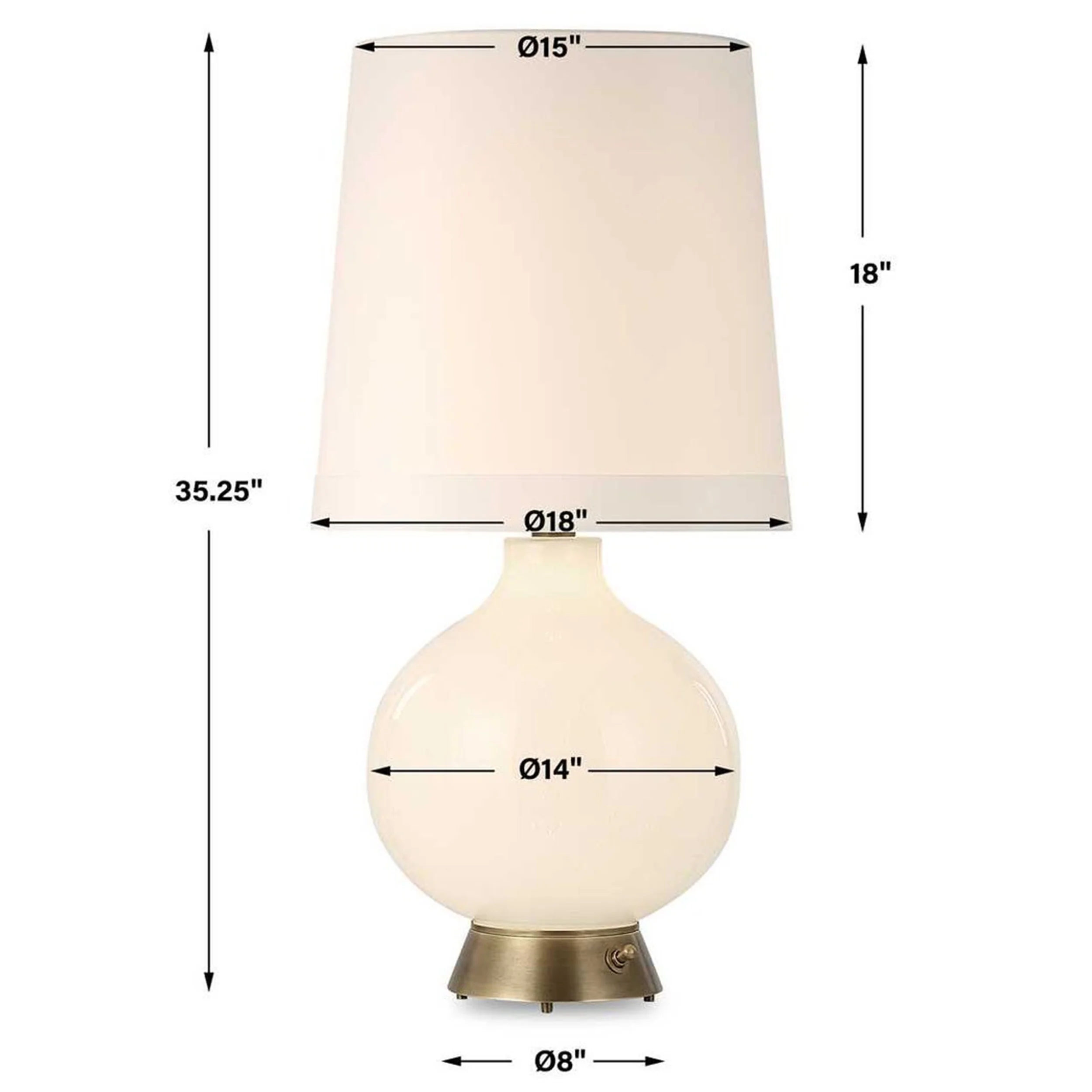 Full Moon Table Lamp, Iridescent White - Image 11