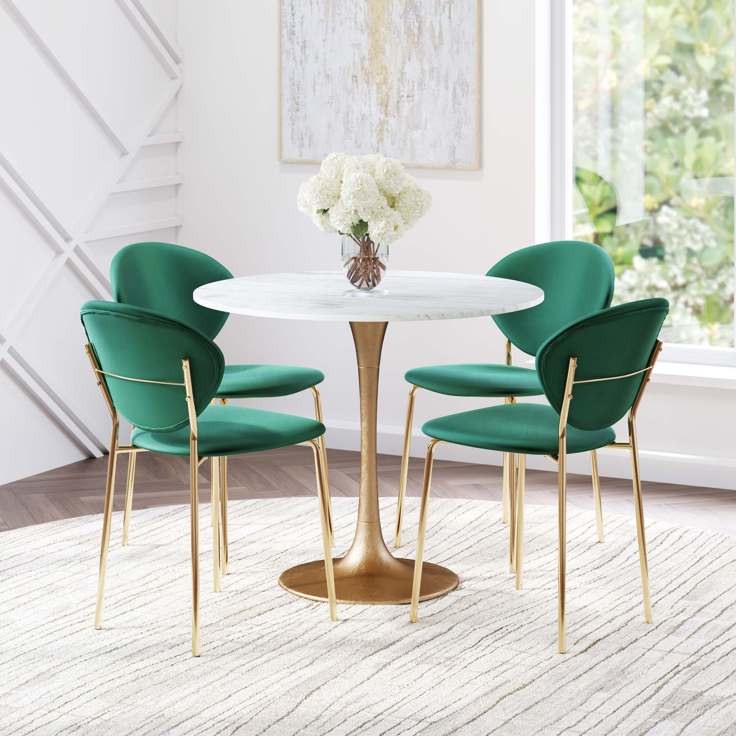 Fullerton Round Dining Table, White - Image 9