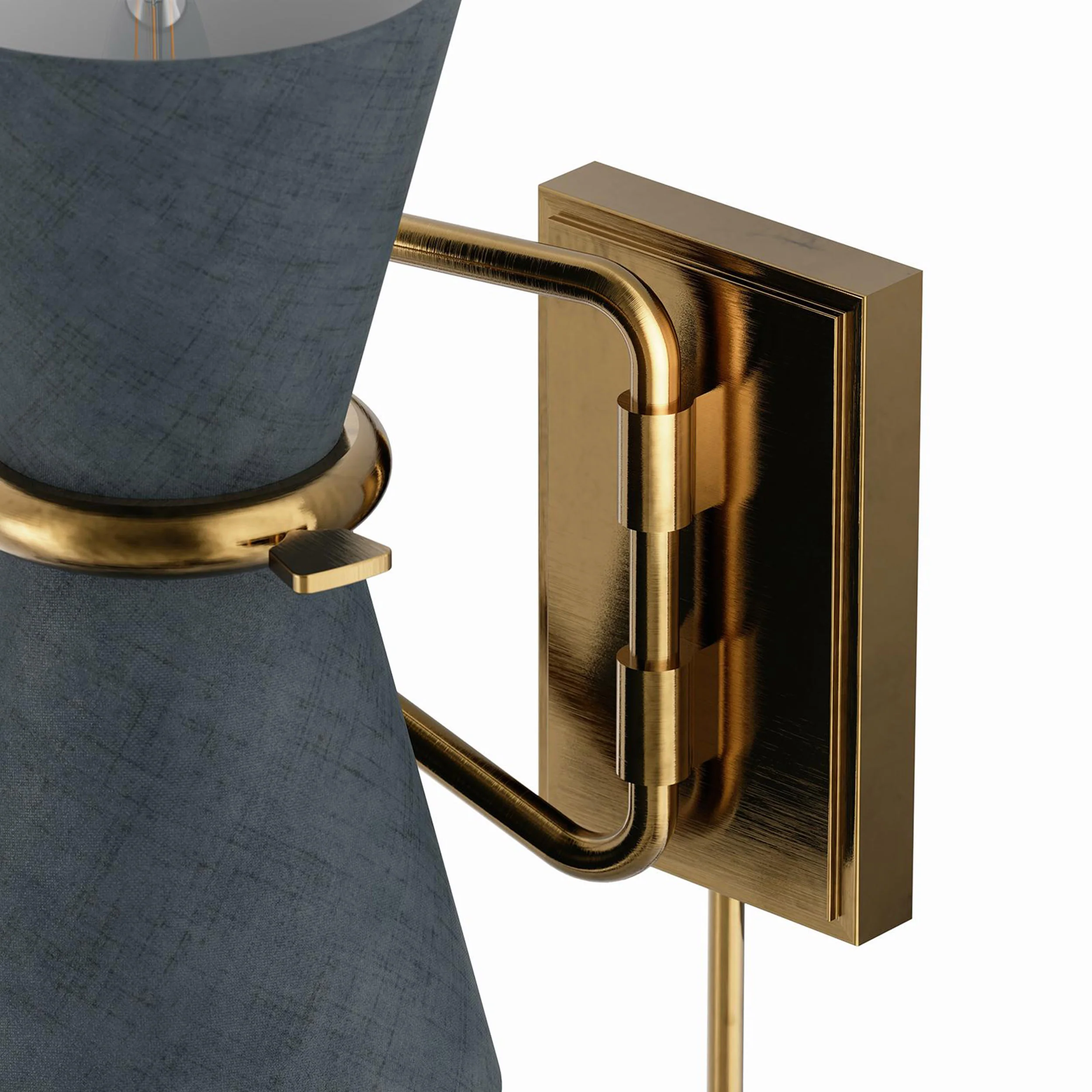 Gable Swing Arm Sconce, Storm Blue - Image 4