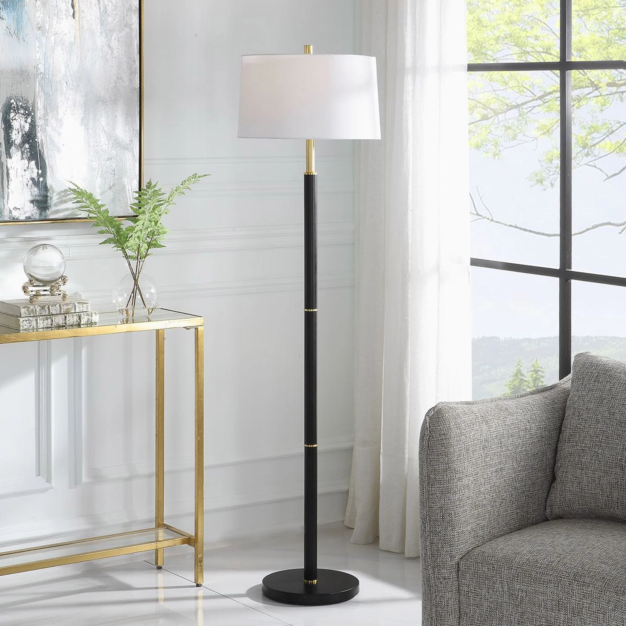 Garner Floor Lamp, Black - Image 5