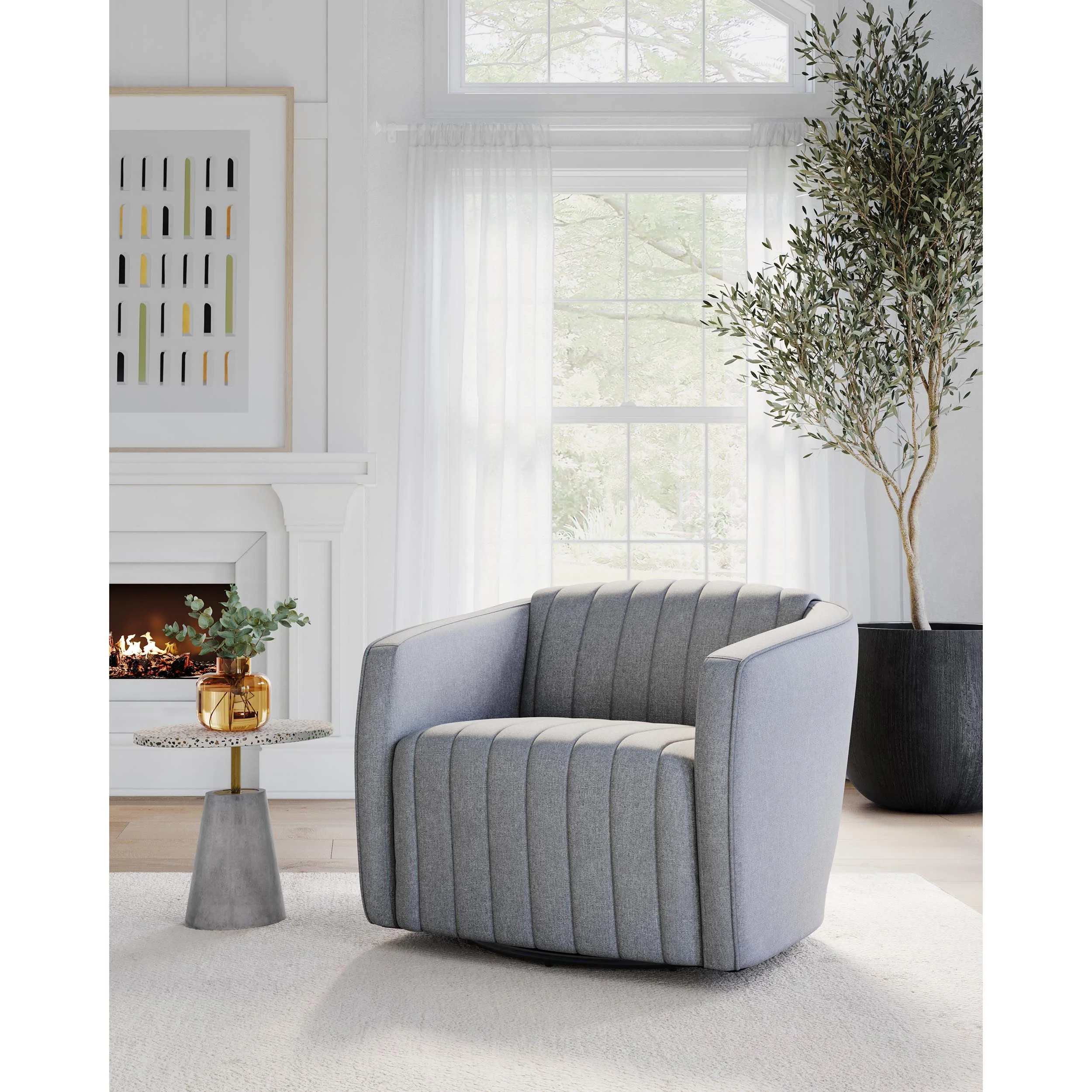 Garrison Swivel Chair, Liv Dove - Image 6