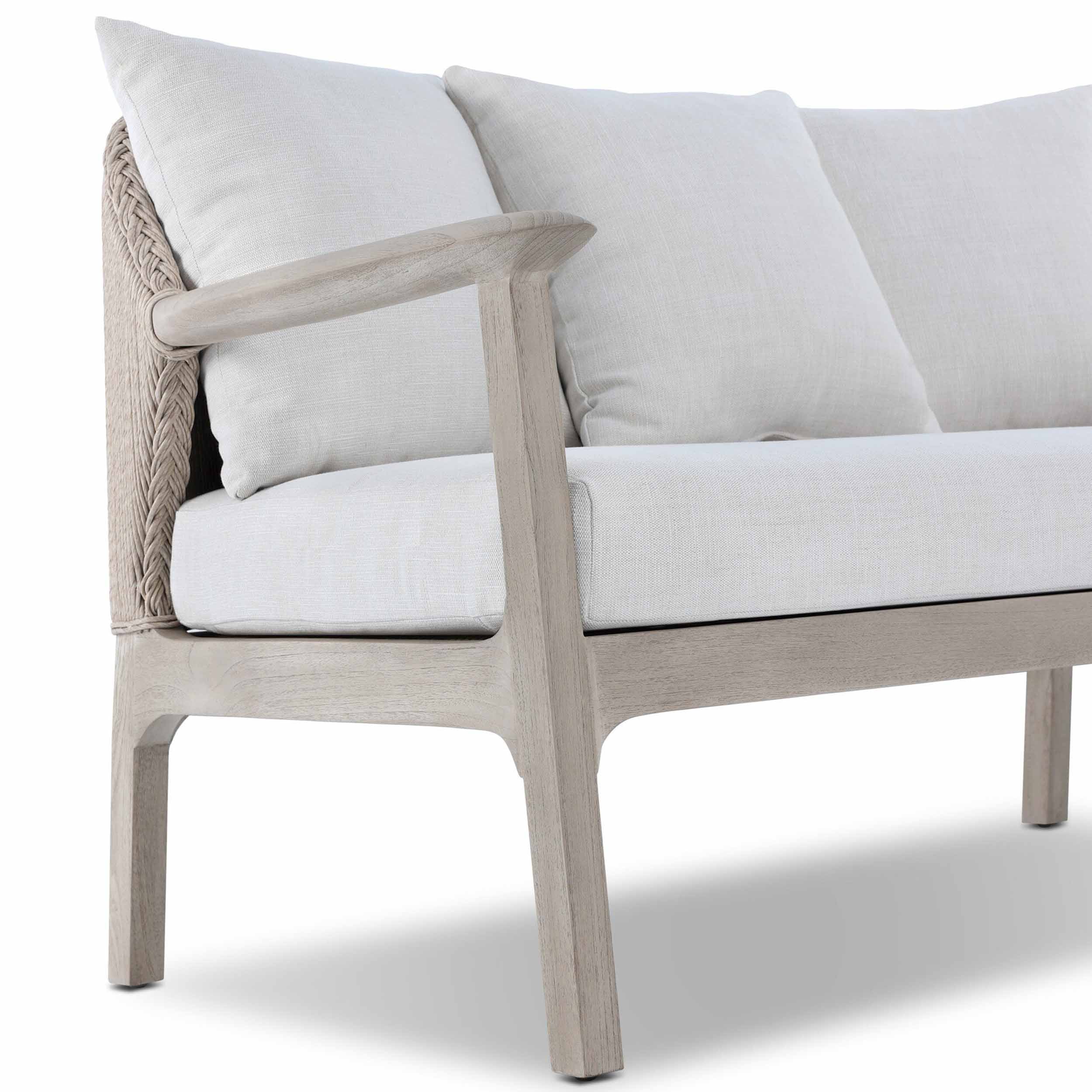 Gelina Outdoor Sofa, Cream by Four Hands - Image 5