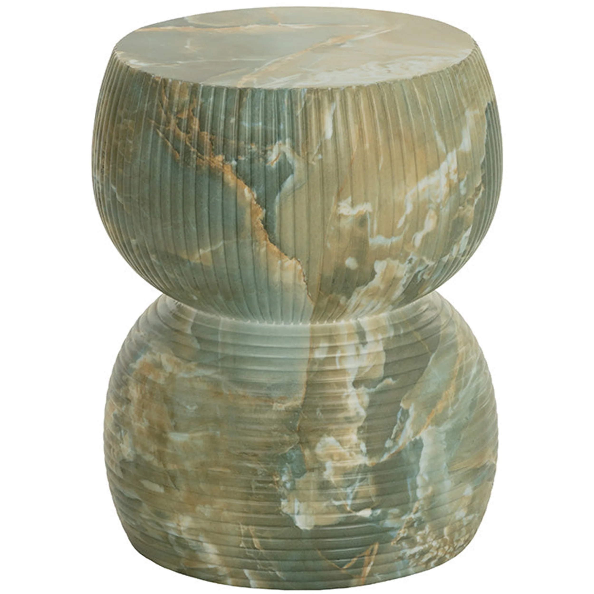 Gemina End Table, Jade Onyx