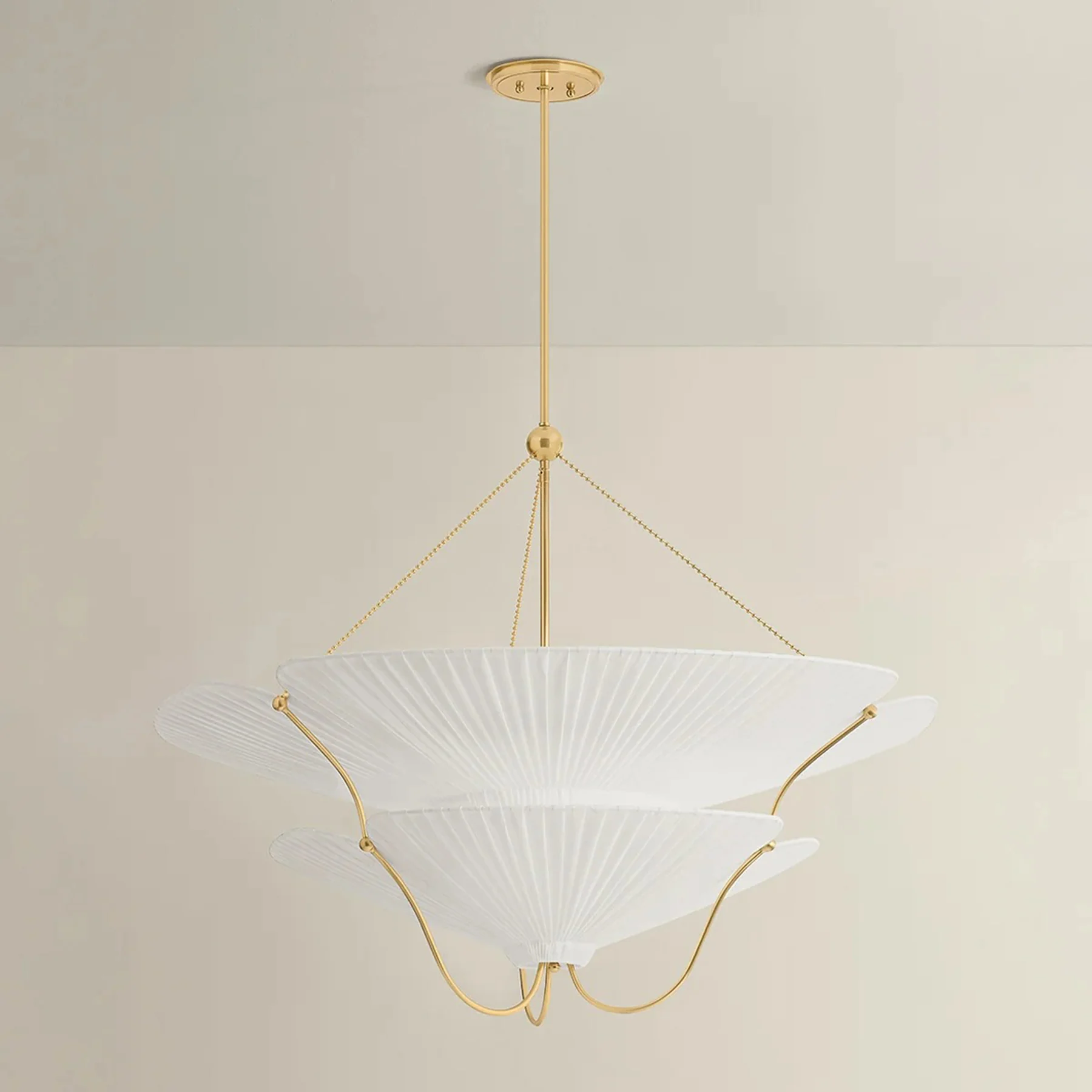Gerhard Chandelier, Aged Brass - Image 2