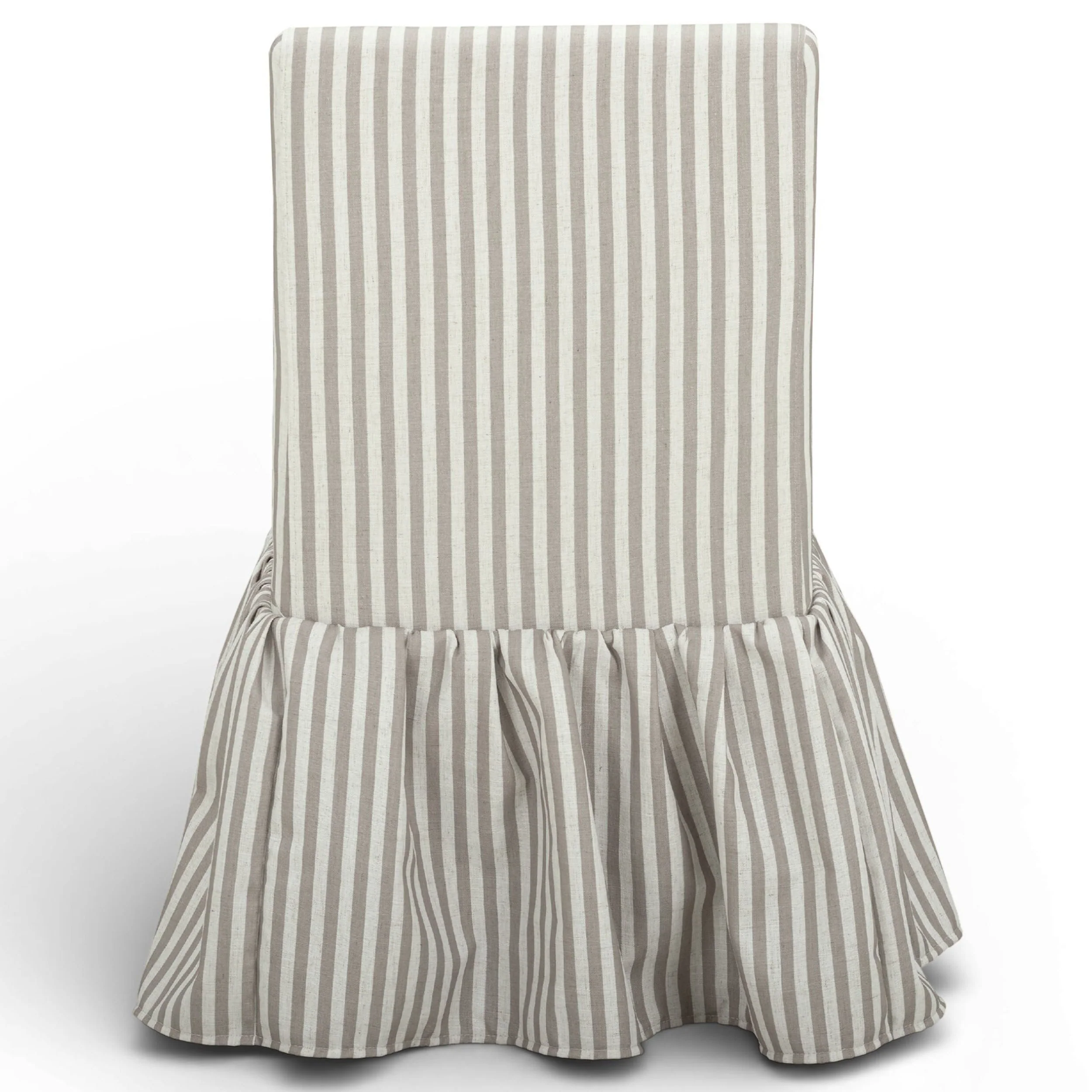 Gertrude Striped Skirted Dining Chair, Khaki - Image 4