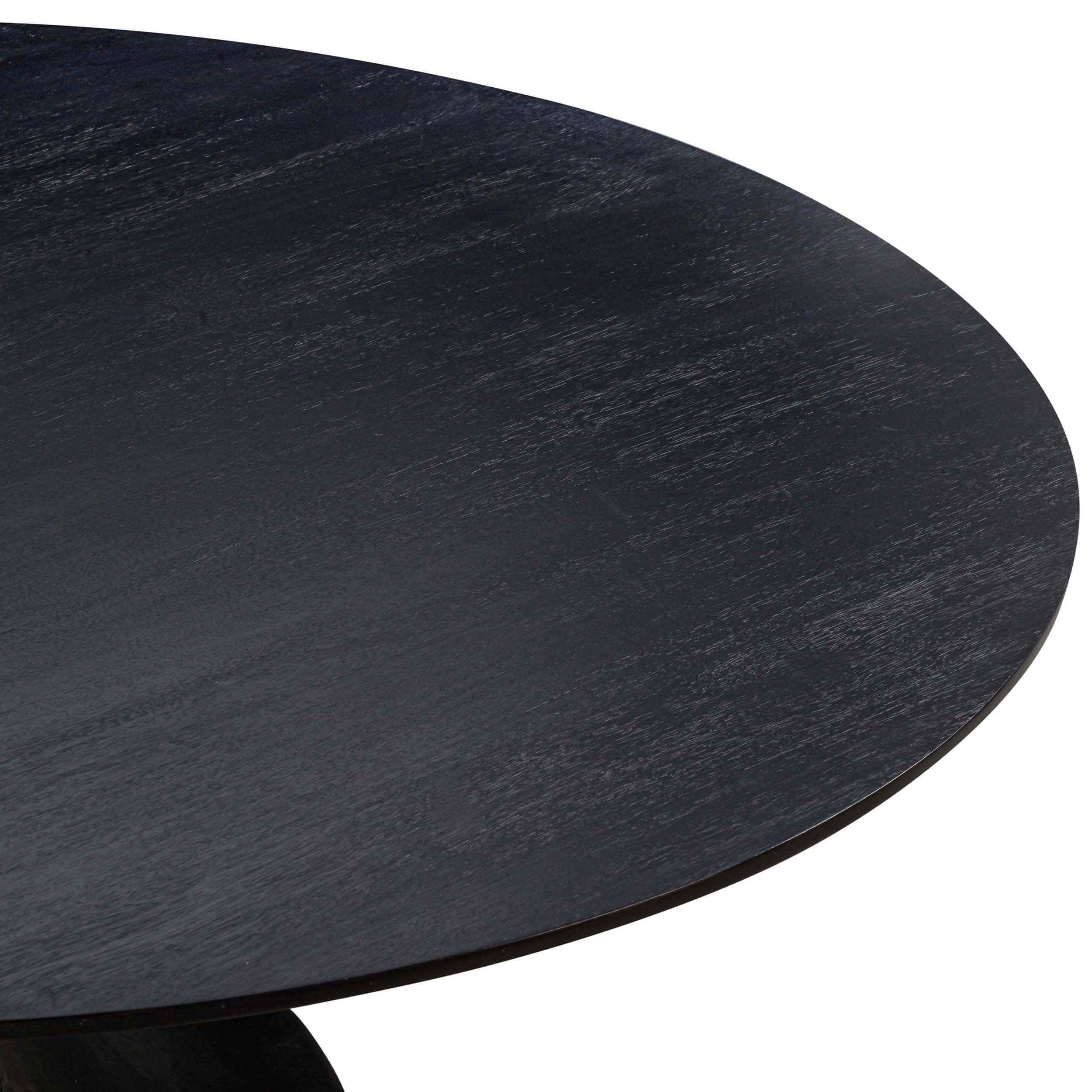 Gevra Round Dining Table, Black - Image 4
