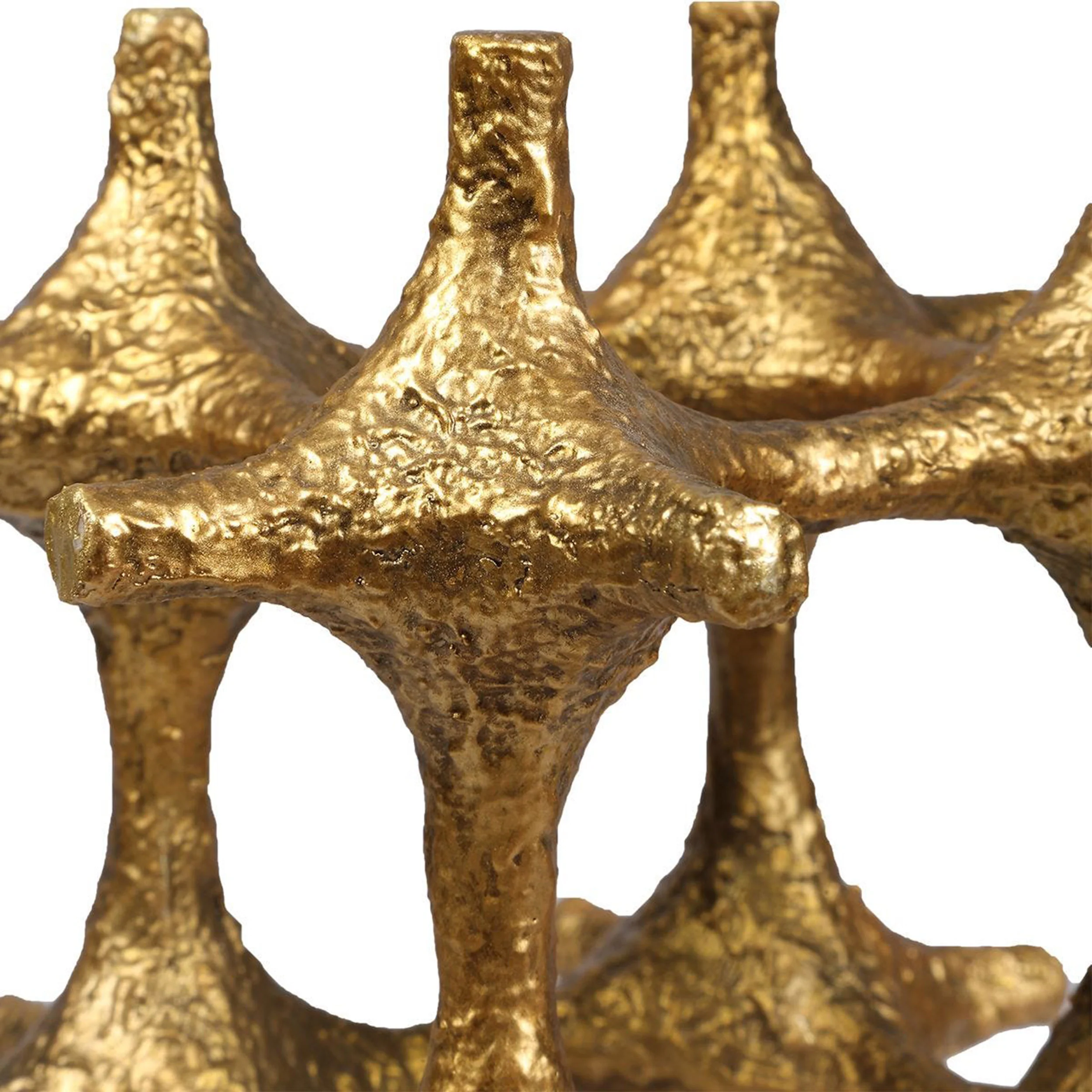 Gilded Connection Sculptures, Antique Brass, Set of 2 - Image 3