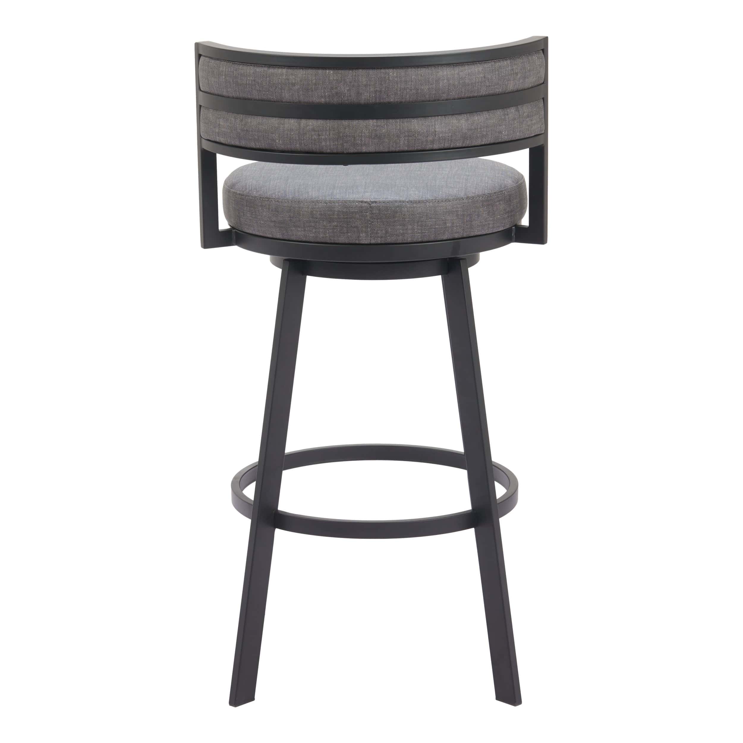Gimsby Swivel Bar Stool, Gray - Image 3