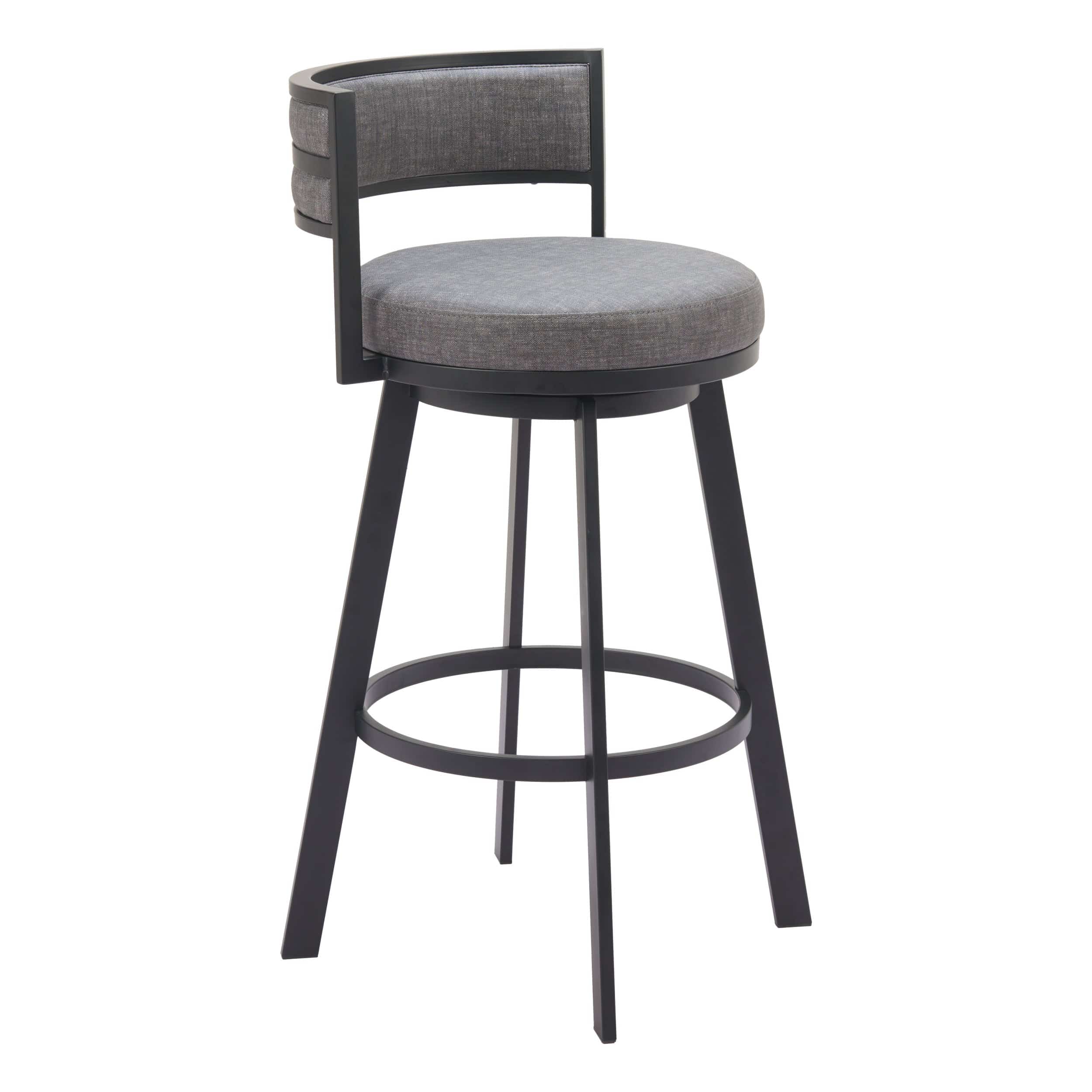 Gimsby Swivel Bar Stool, Gray - Image 5