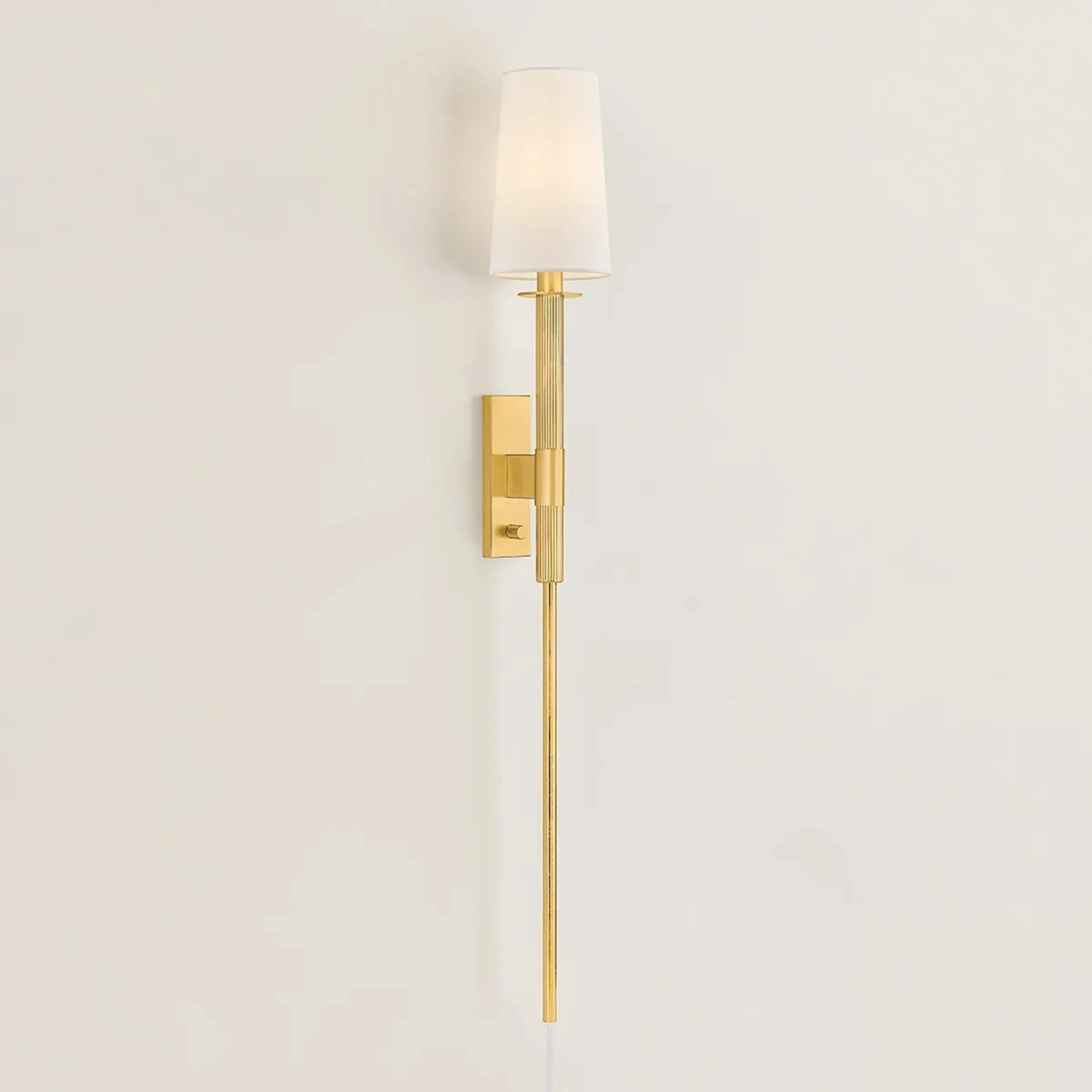 Ginny Plug-In Sconce, Aged Brass - Image 2