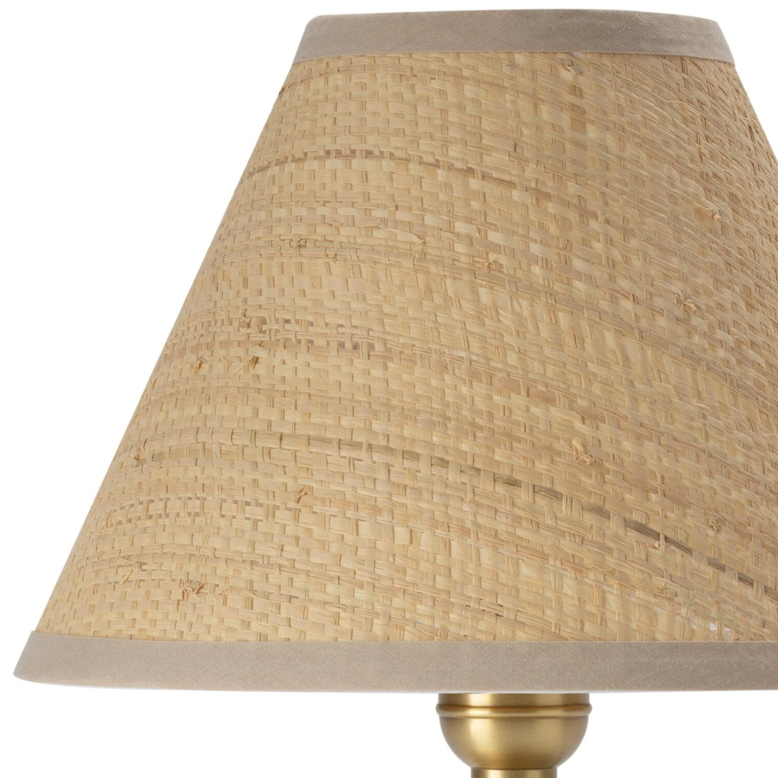 Giorgio Crystal Mini Lamp, Natural Brass/Rattan - Image 2