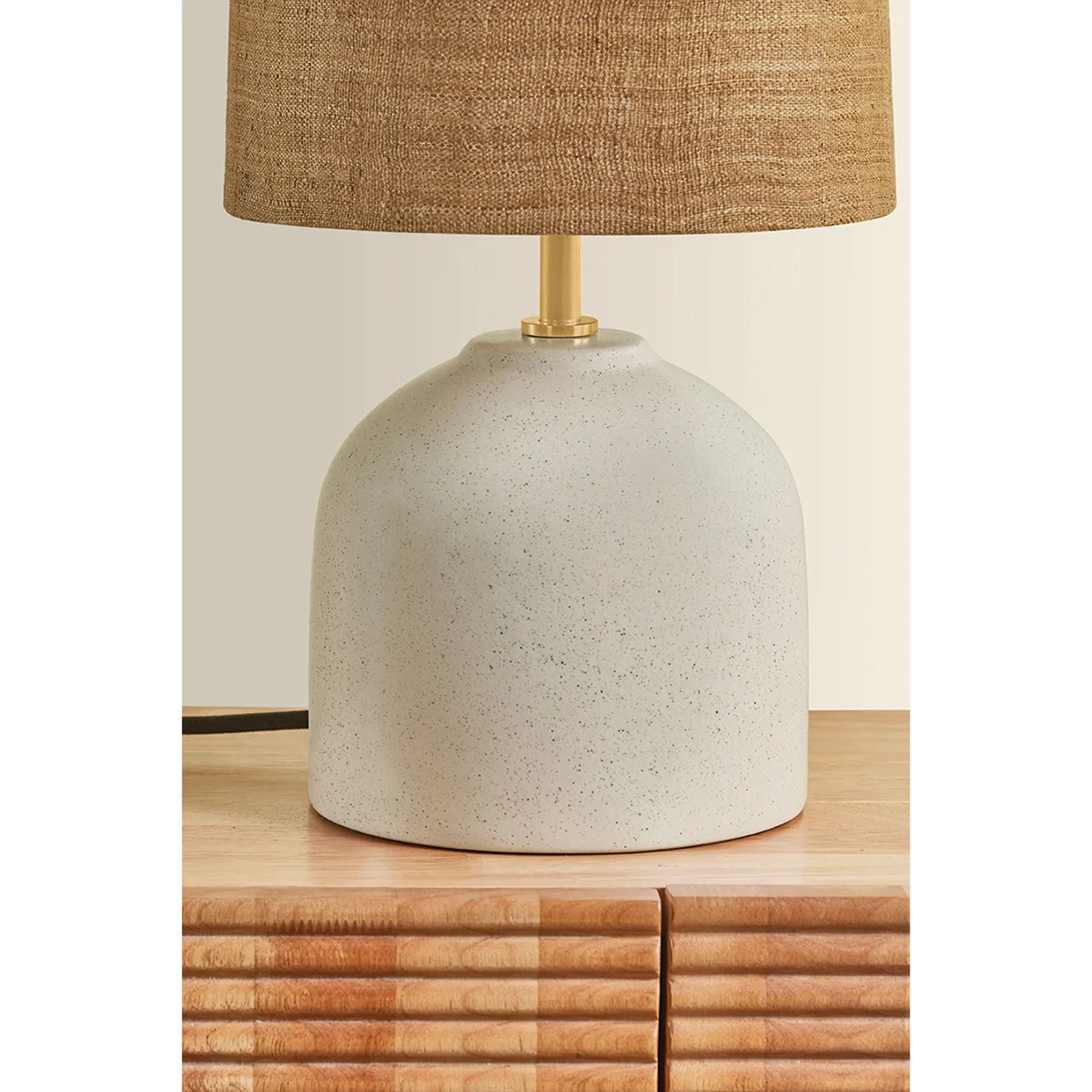Gladys Table Lamp, Aged Brass/ Ceramic Vanilla Bean - Image 5