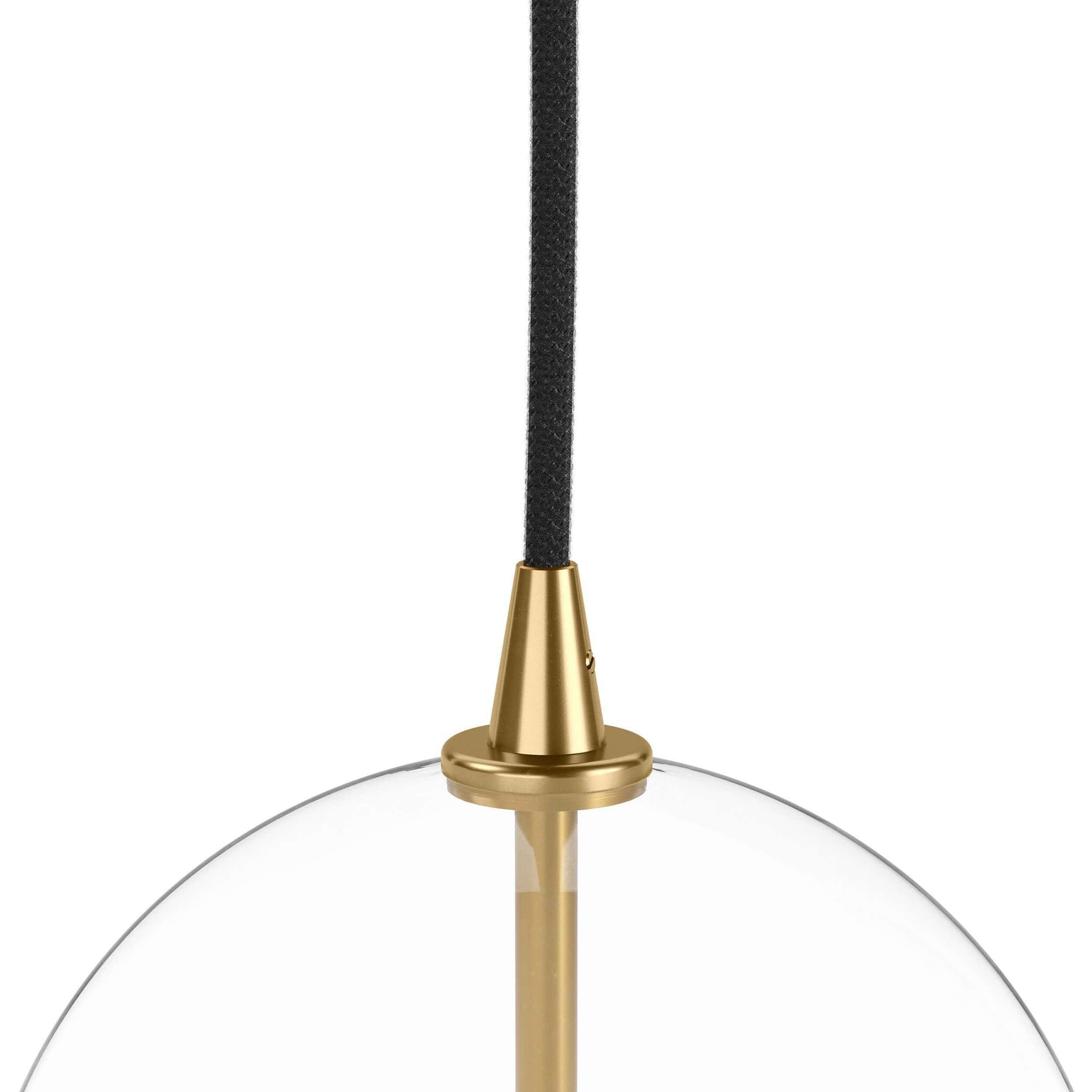 Glass Globe Pendant, Burnished Brass by Four Hands - Image 3
