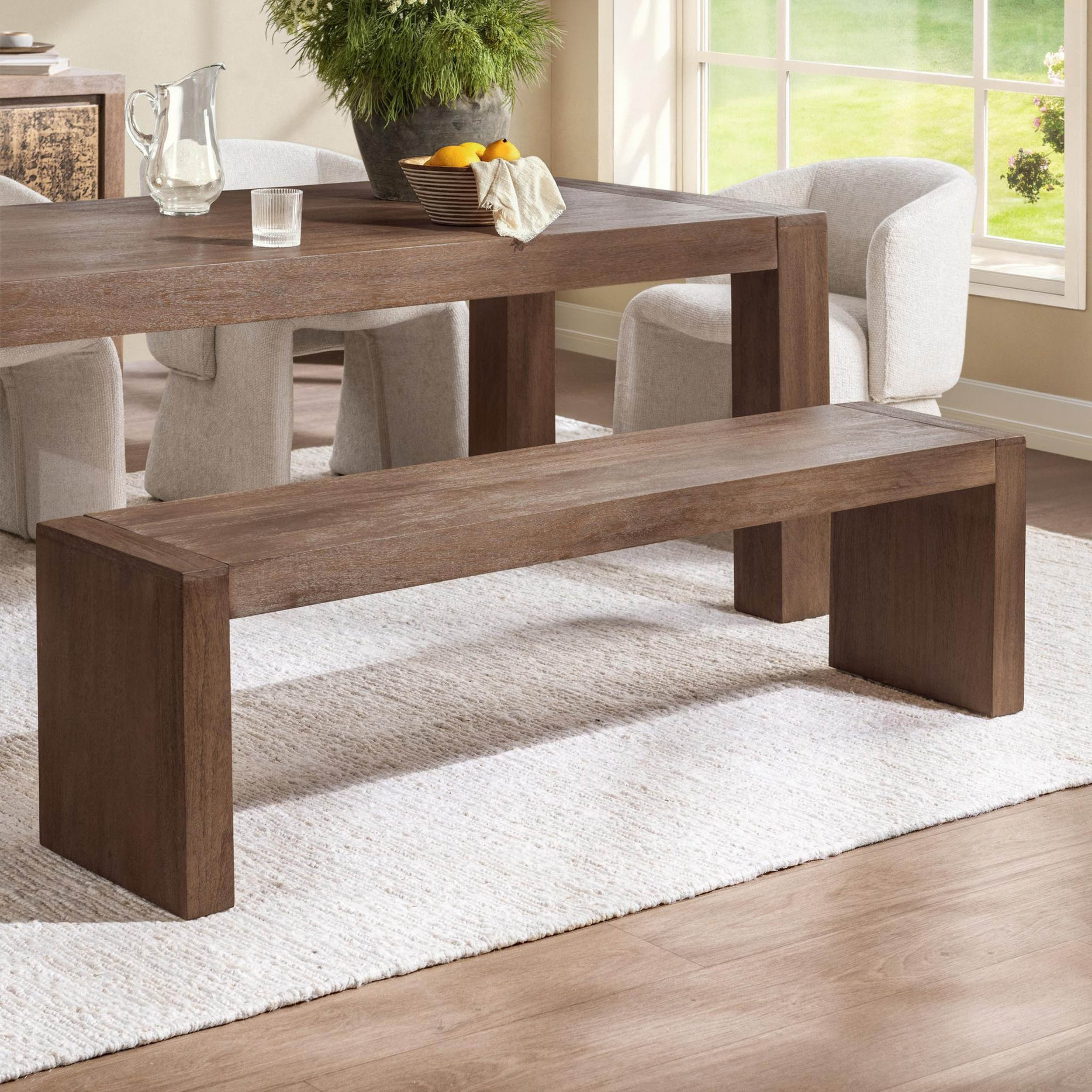 Glendale Dining Bench, Toasted Chestnut - Image 5