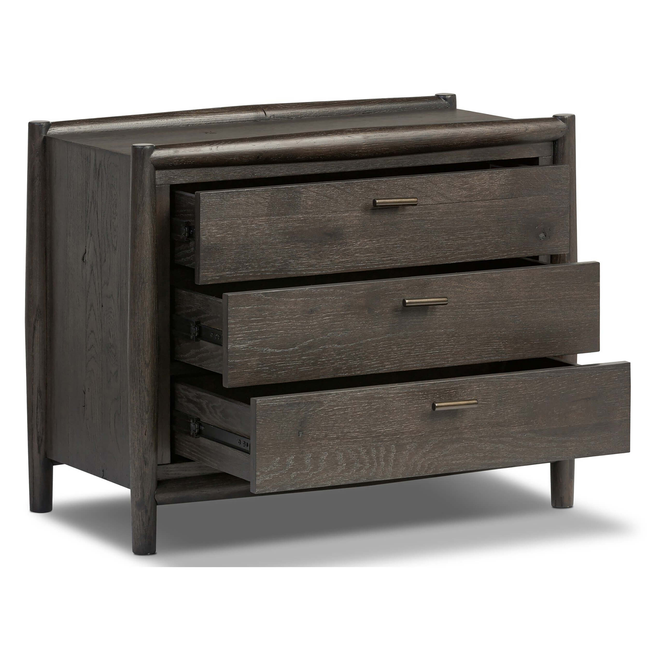 Glenview Nightstand, Cracked Smoked Black by Four Hands - Image 4