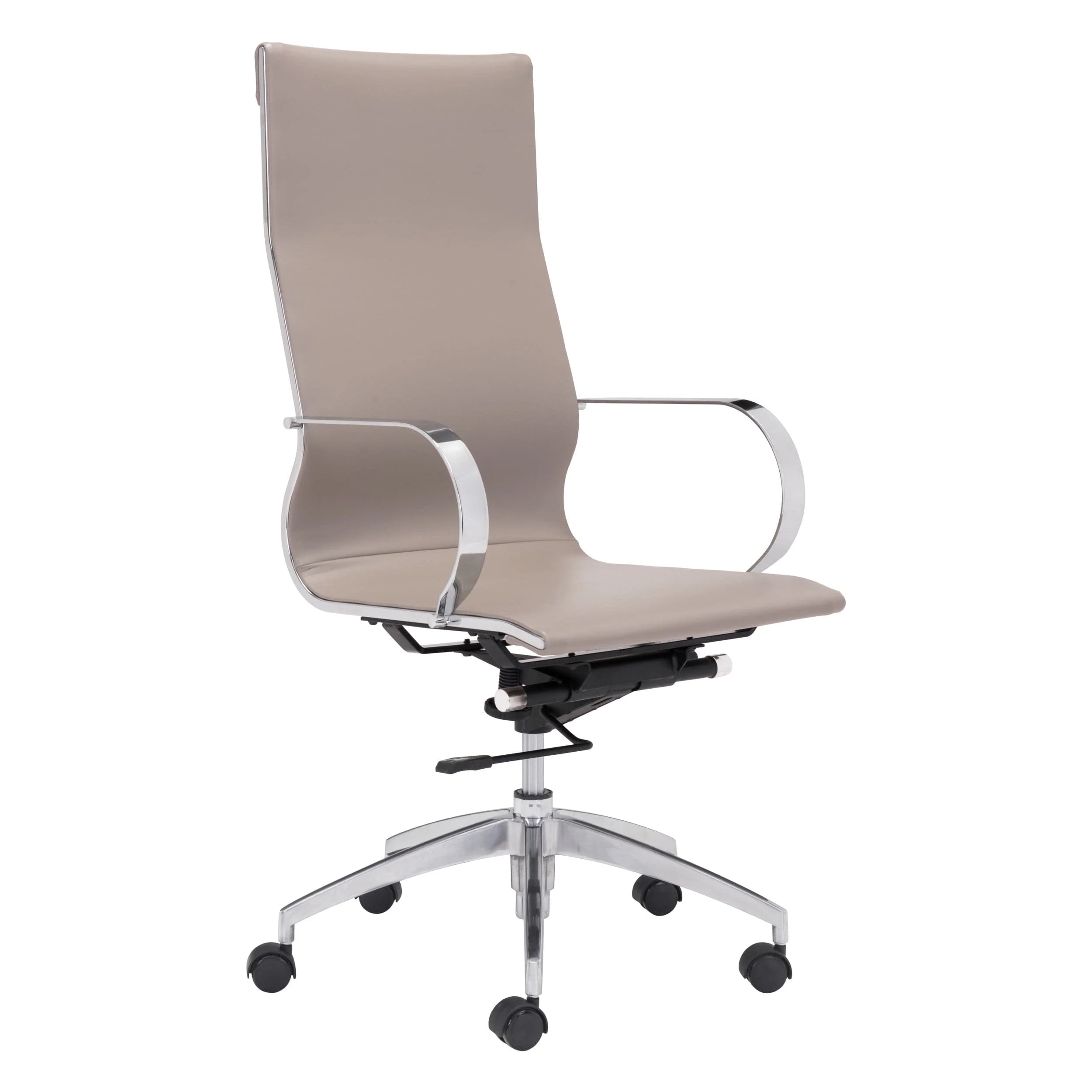 Glider High Back Office Chair, Taupe