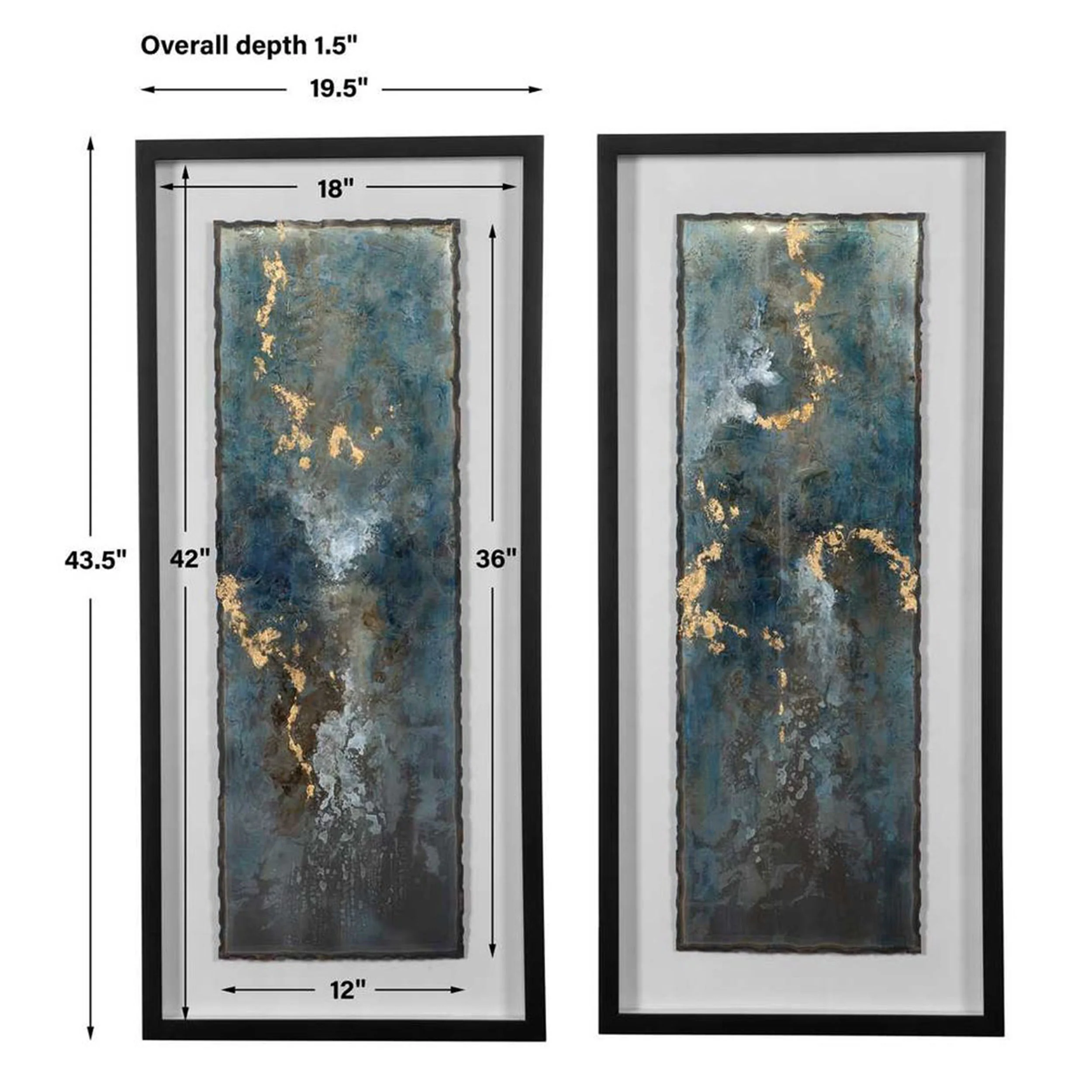 Glimmering Agate Framed Prints, Black, Set of 2 - Image 6