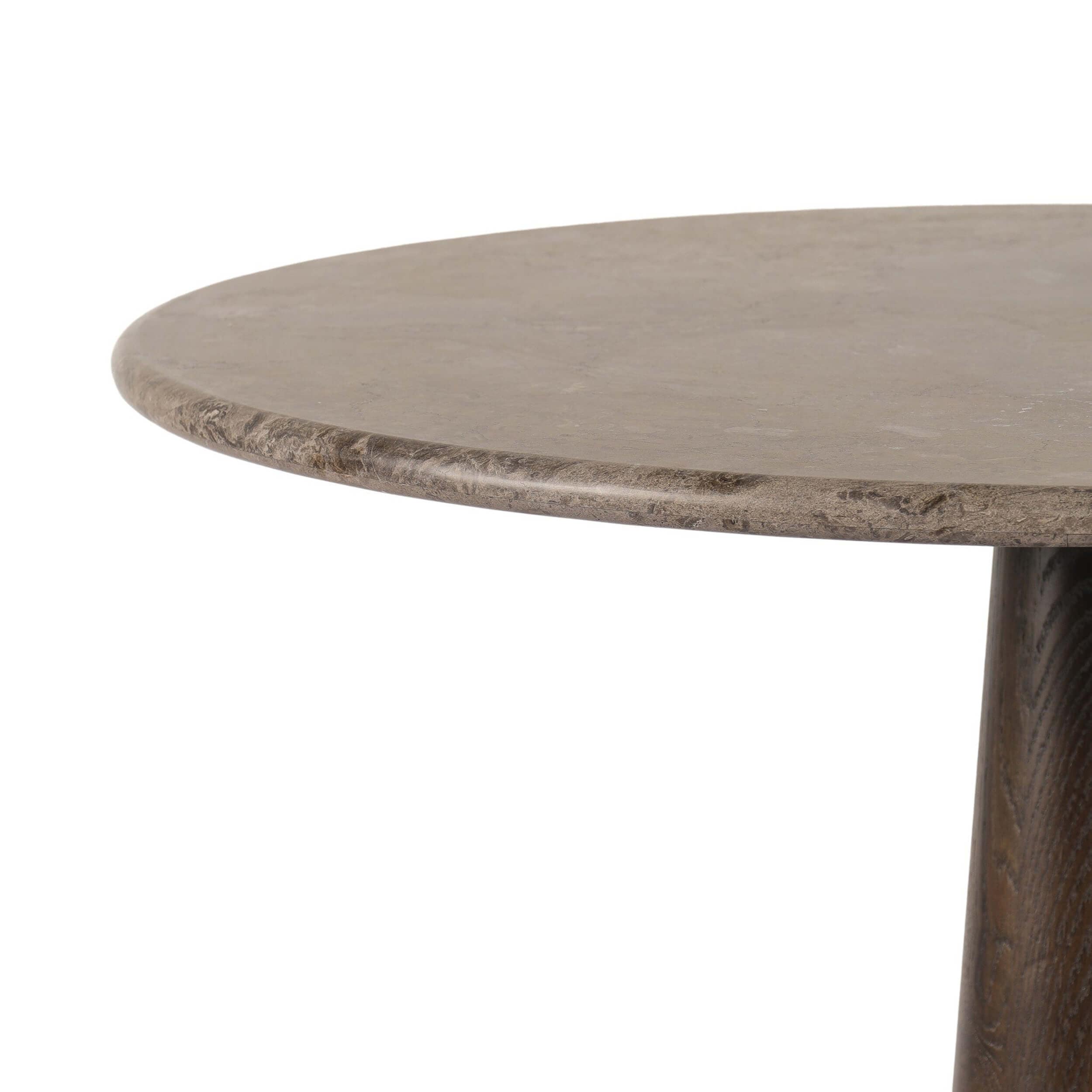 Goetz Bistro Table, Warm Grey Marble by Four Hands - Image 2
