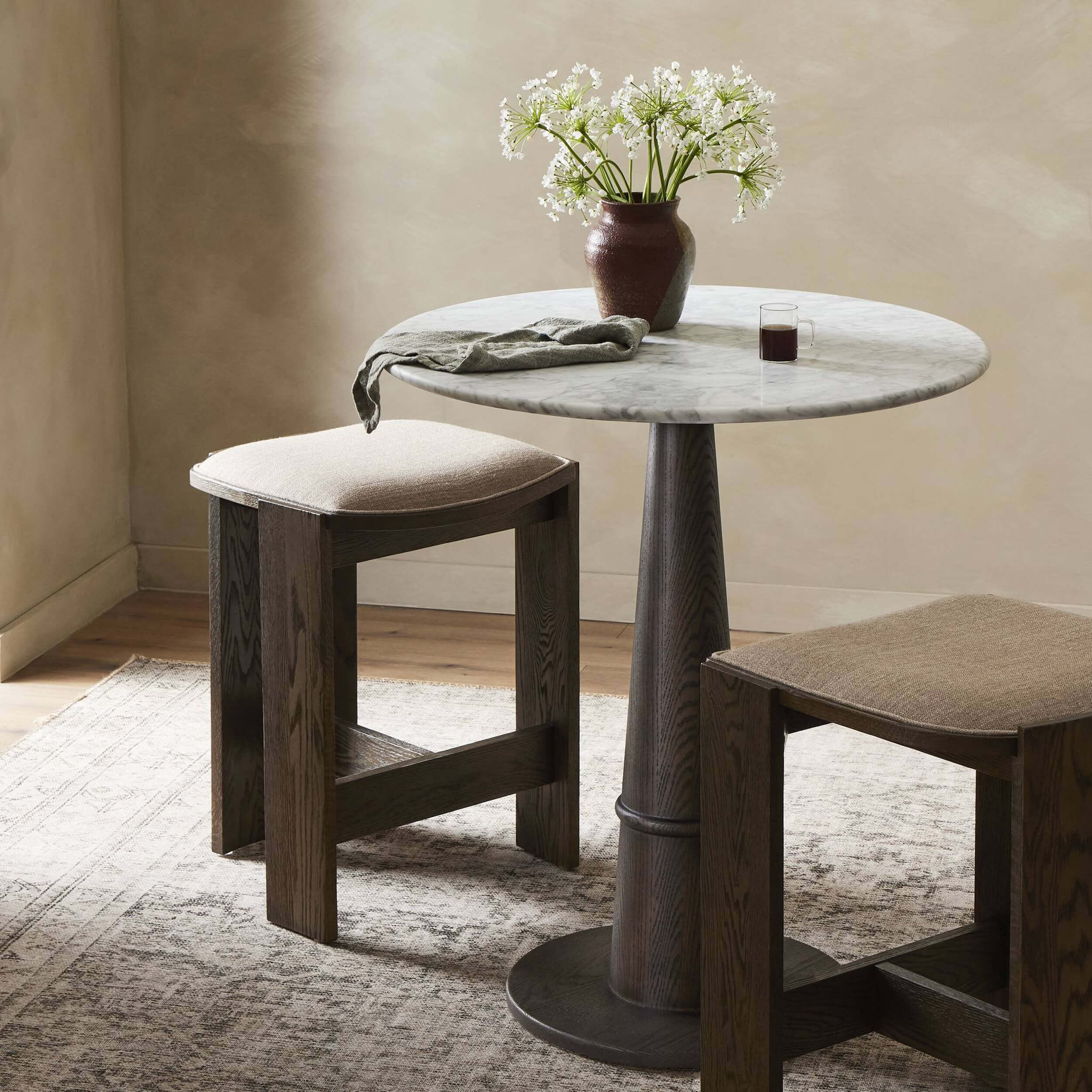 Goetz Counter Table, White Marble by Four Hands - Image 5