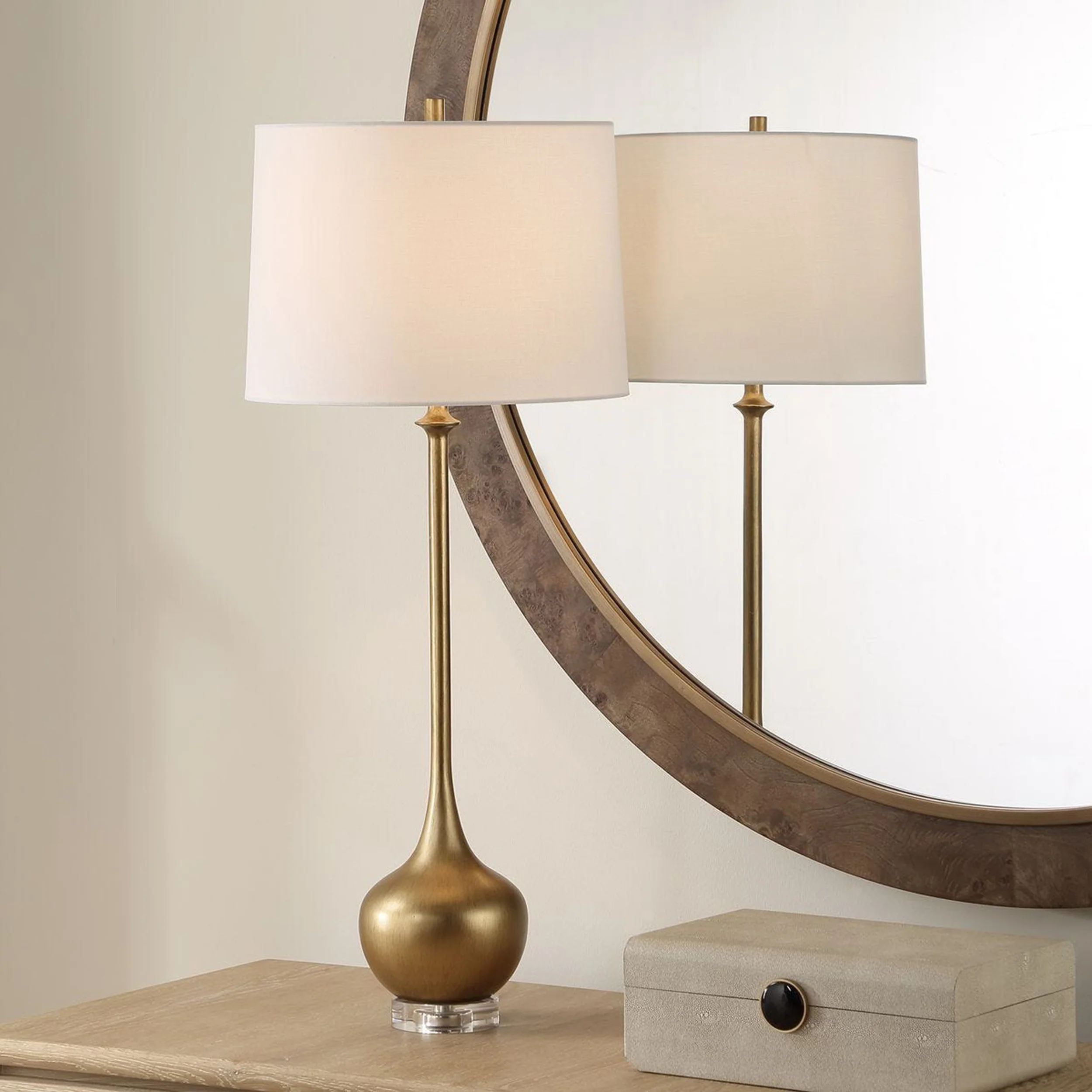 Good As Gold Buffet Lamp, Brushed Brass - Image 5