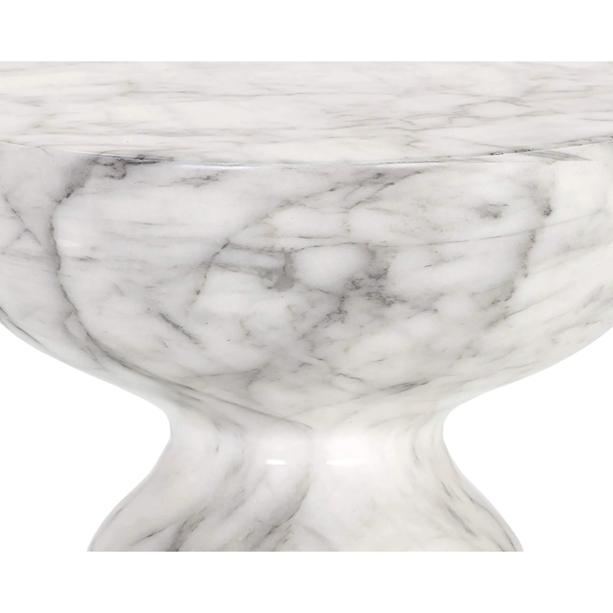 Goya Side Table, White Marble Look - Image 2