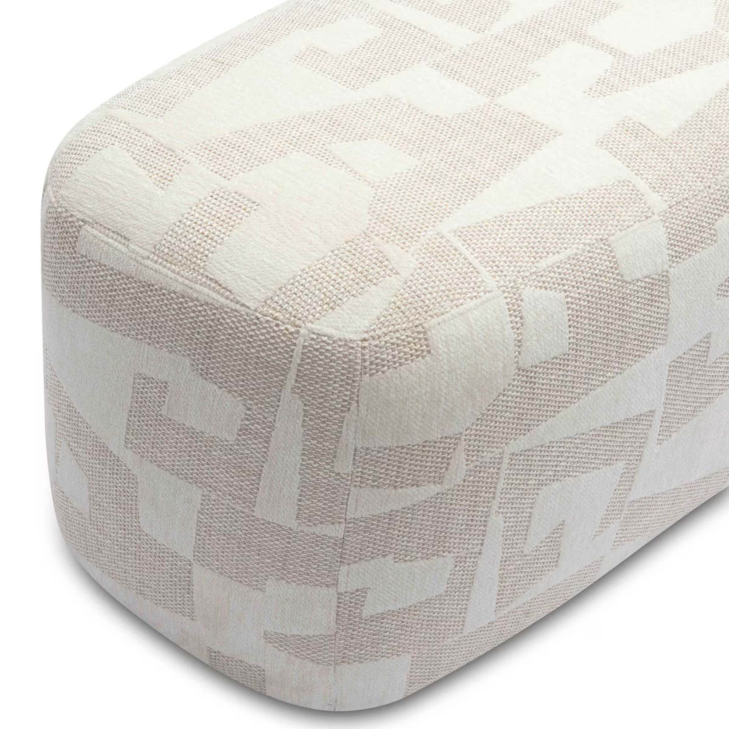 Graceland Bench, Cream Jacquard - Image 3