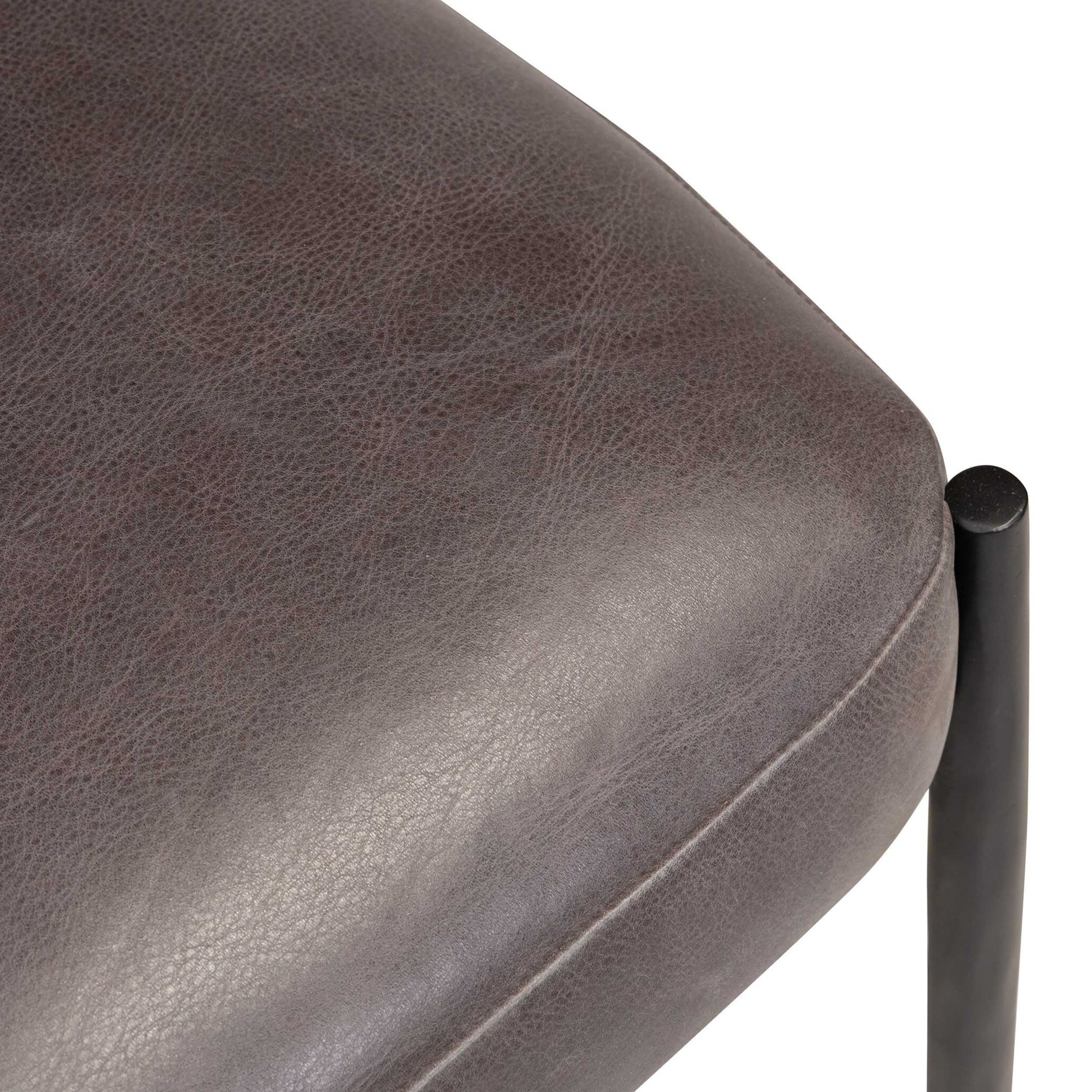 Bellaire Leather Dining Chair, Palermo Black, Set of 2 by Four Hands - Image 7