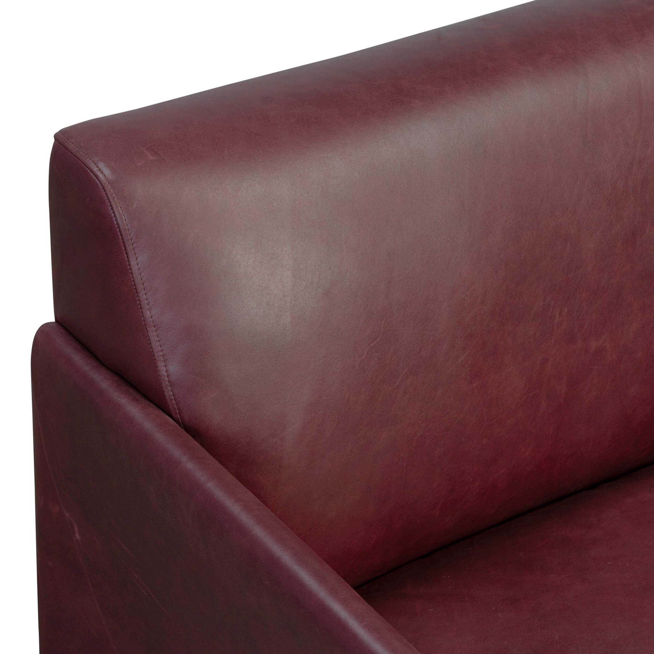 Graford Leather Chair, Dulane Burgundy by Four Hands - Image 5