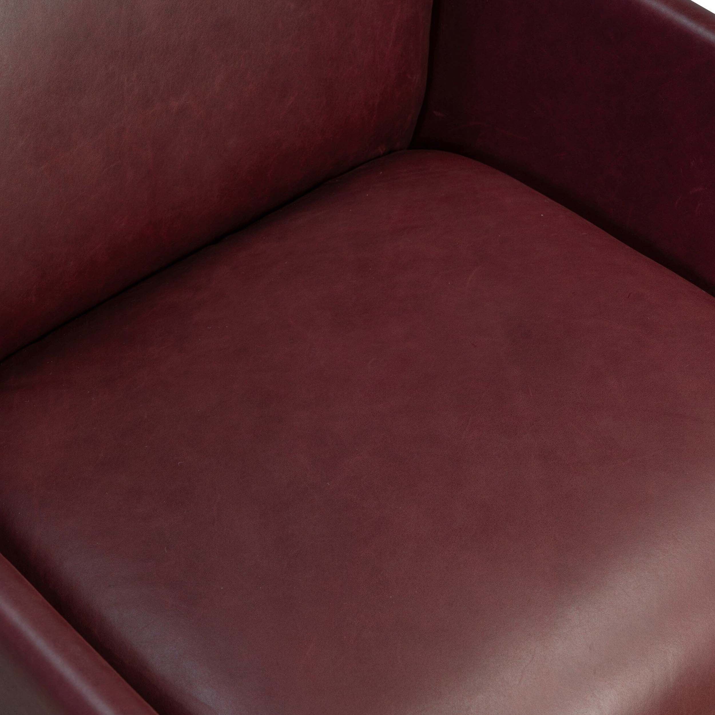 Graford Leather Chair, Dulane Burgundy by Four Hands - Image 6