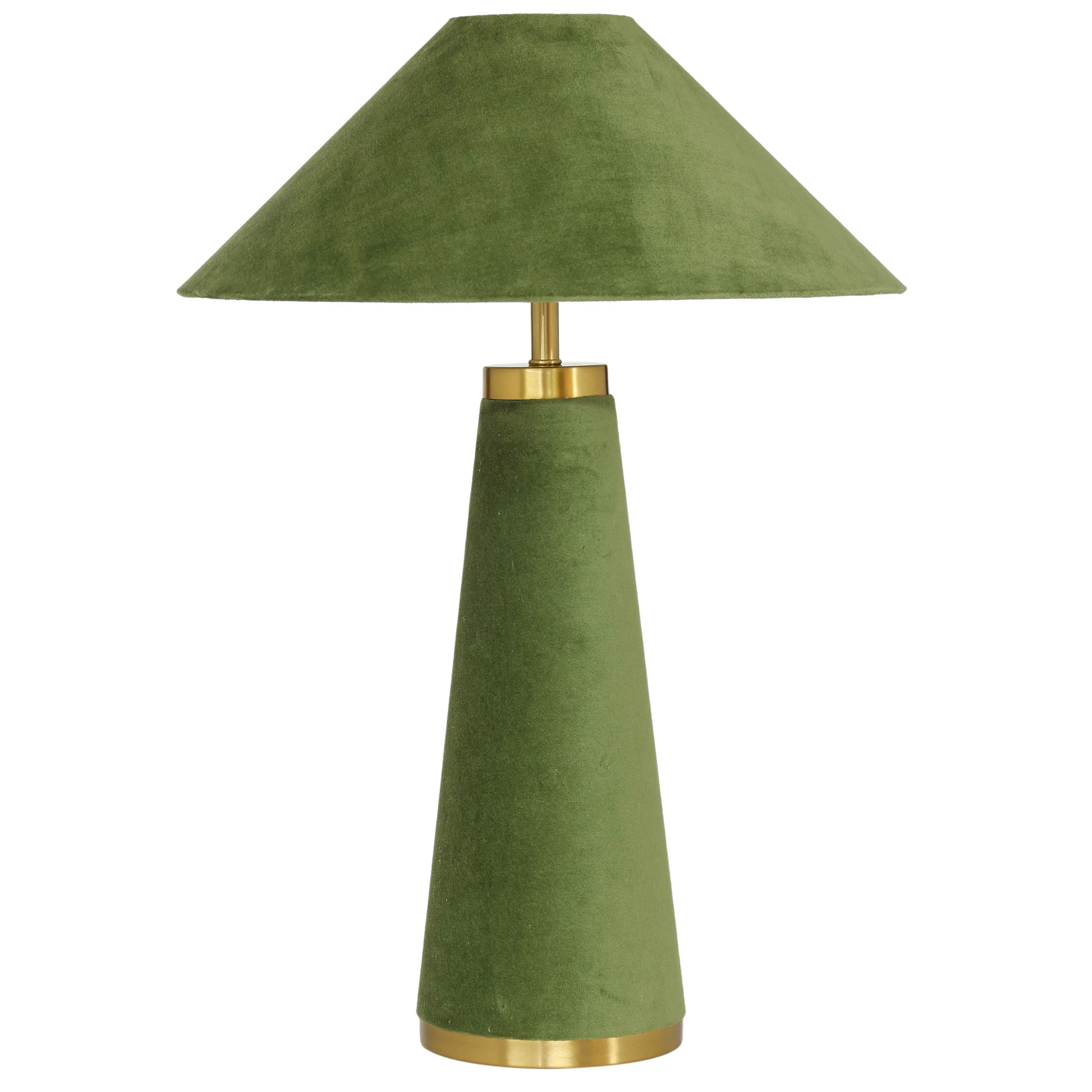 Graham Velvet Table Lamp, Moss Green