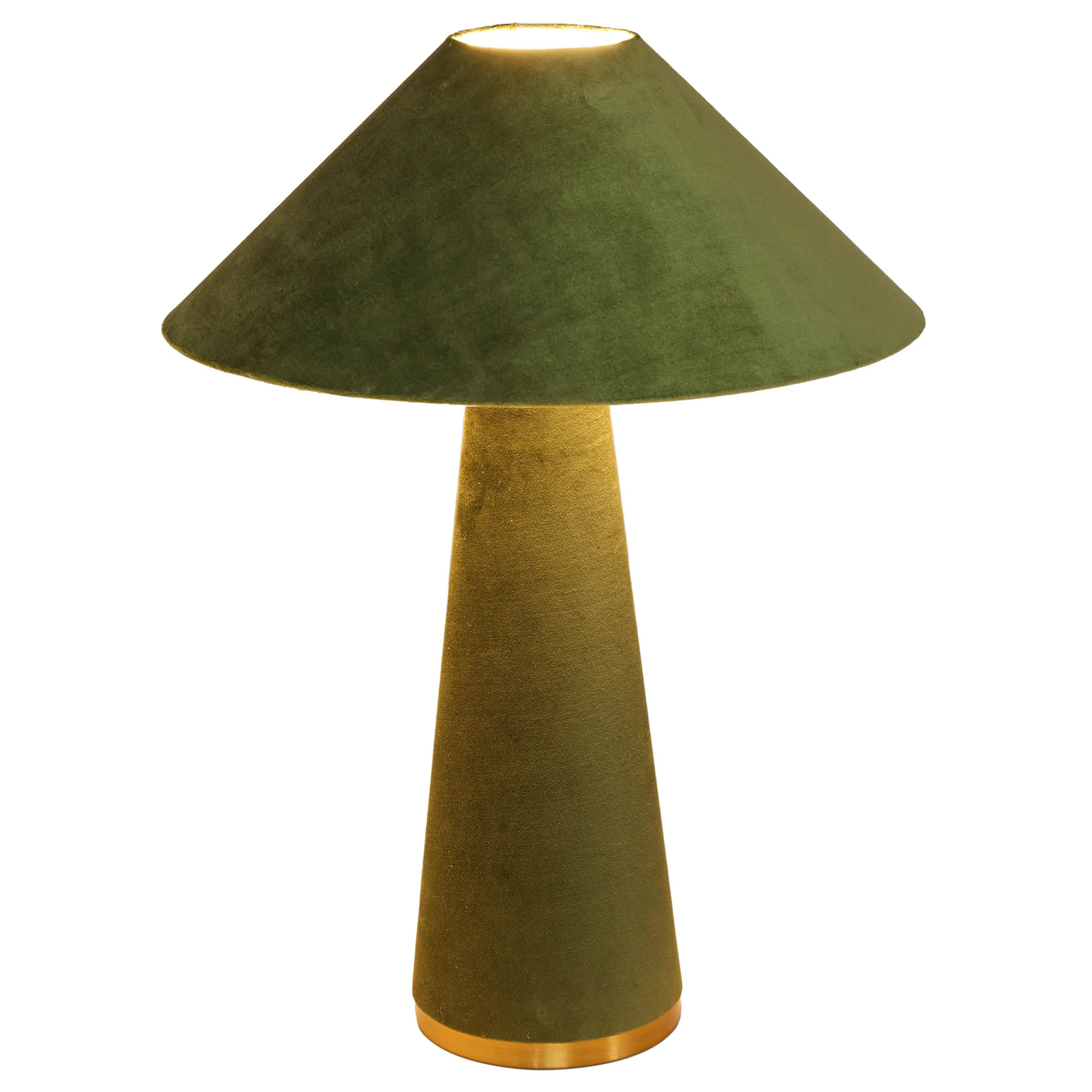 Graham Velvet Table Lamp, Moss Green - Image 2