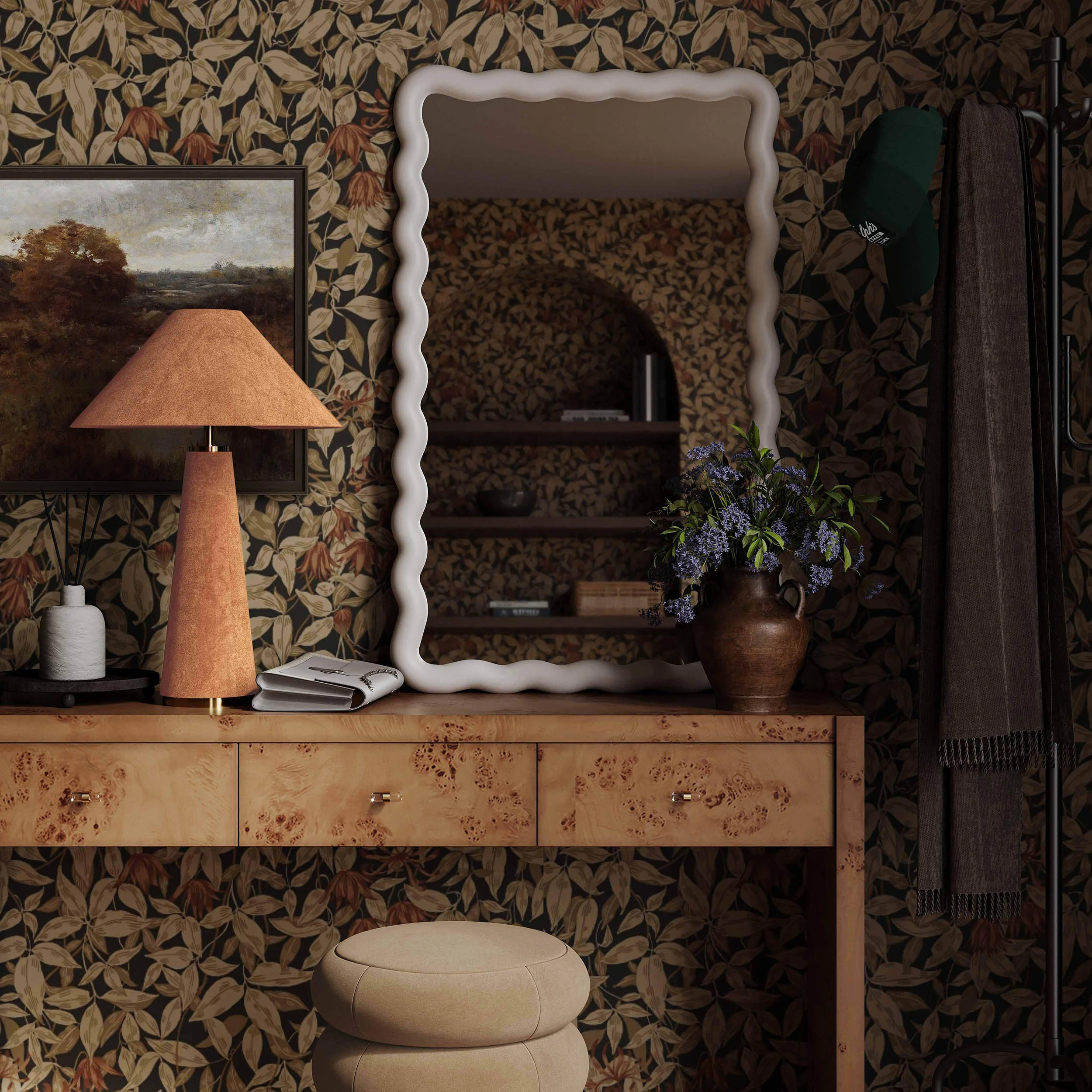Graham Velvet Table Lamp, Terracotta - Image 5