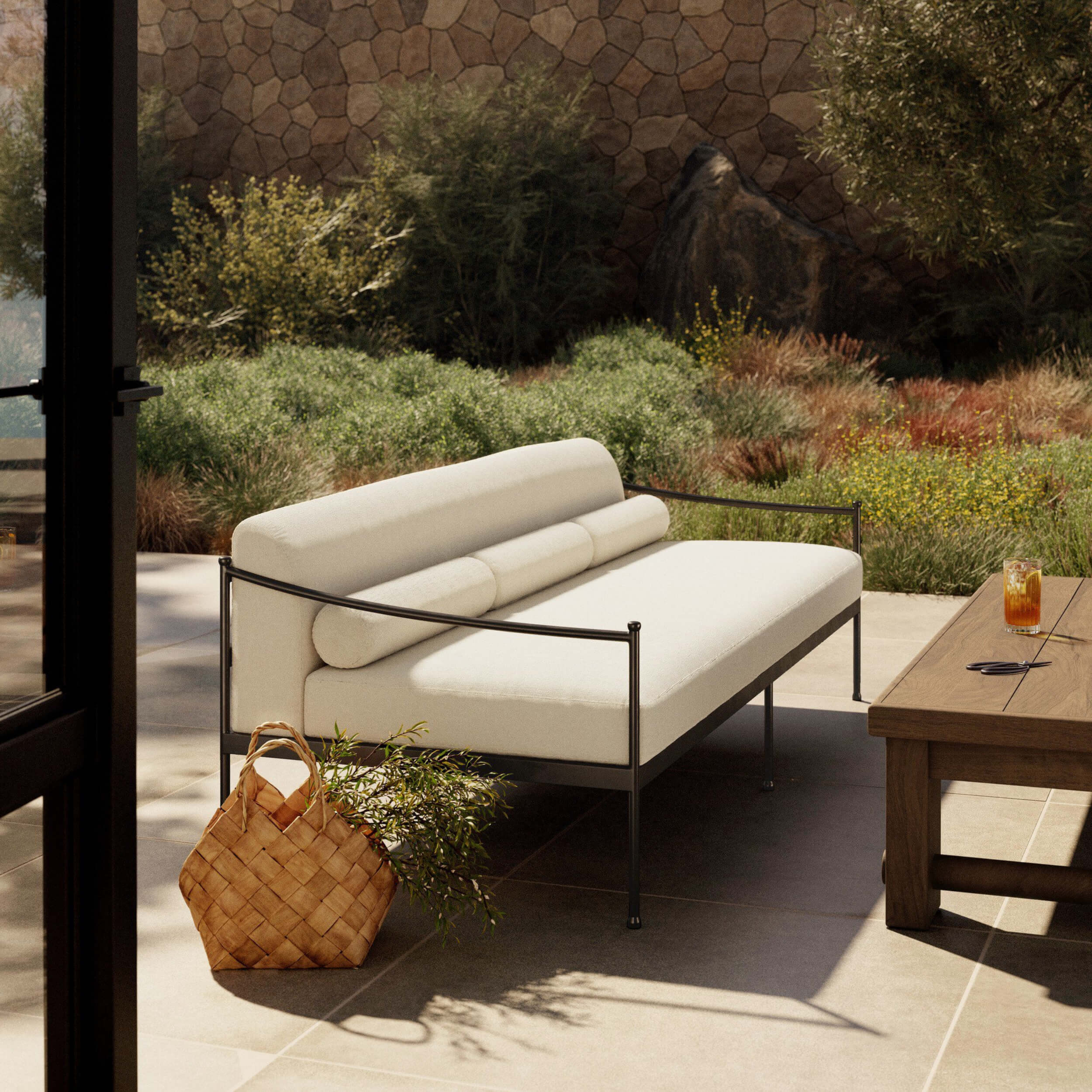 Granger Outdoor Sofa, Bombay Flax by Amber Lewis x Four Hands - Image 5