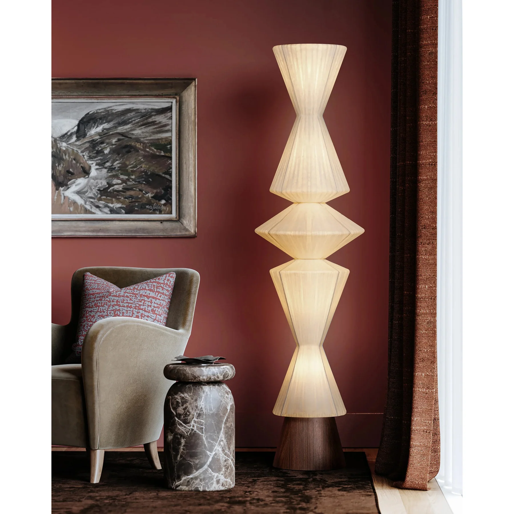 Greendale Floor Lamp, Aged Brass - Image 4