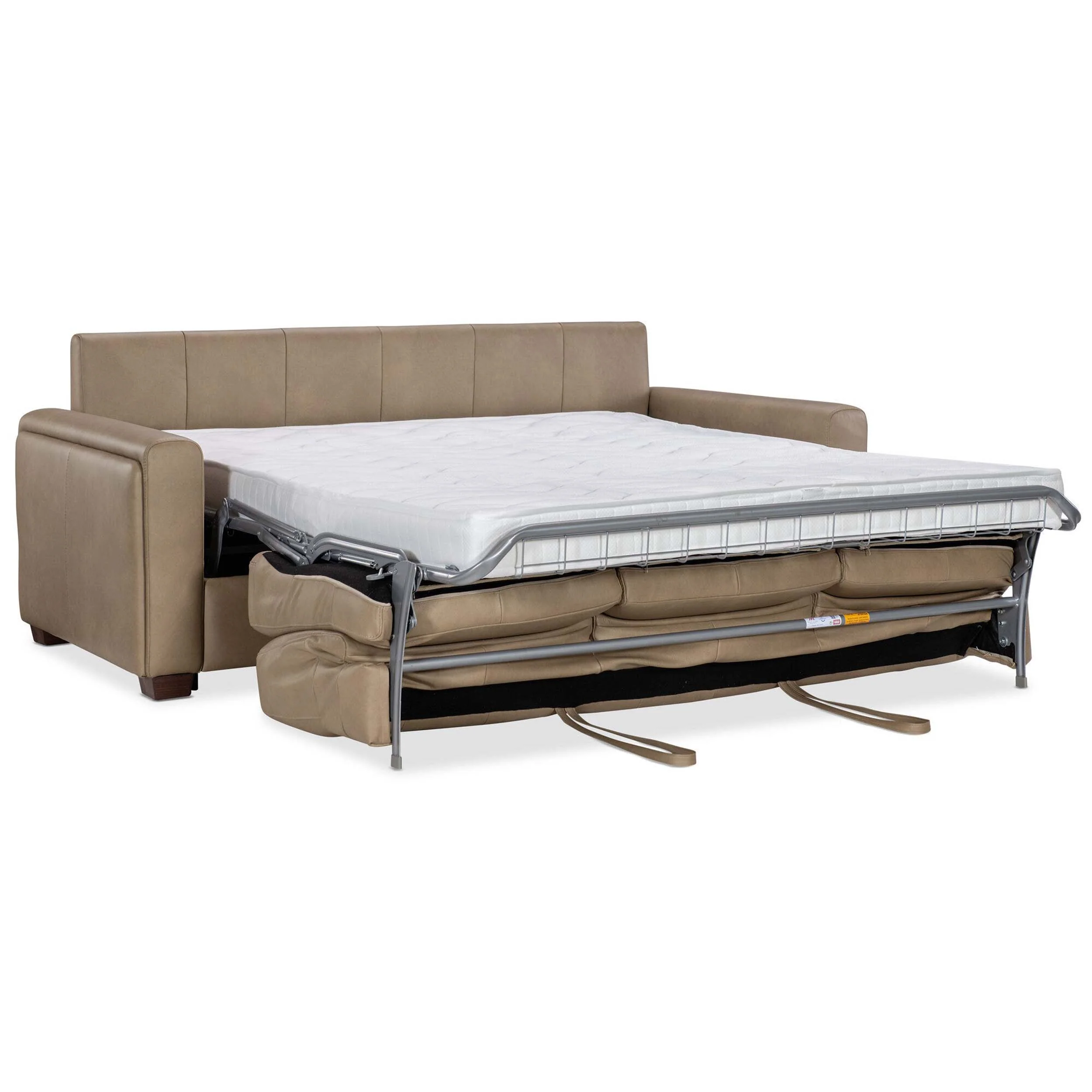 Griffin Queen Sleeper Leather Sofa, Dante Sandhills - Image 7