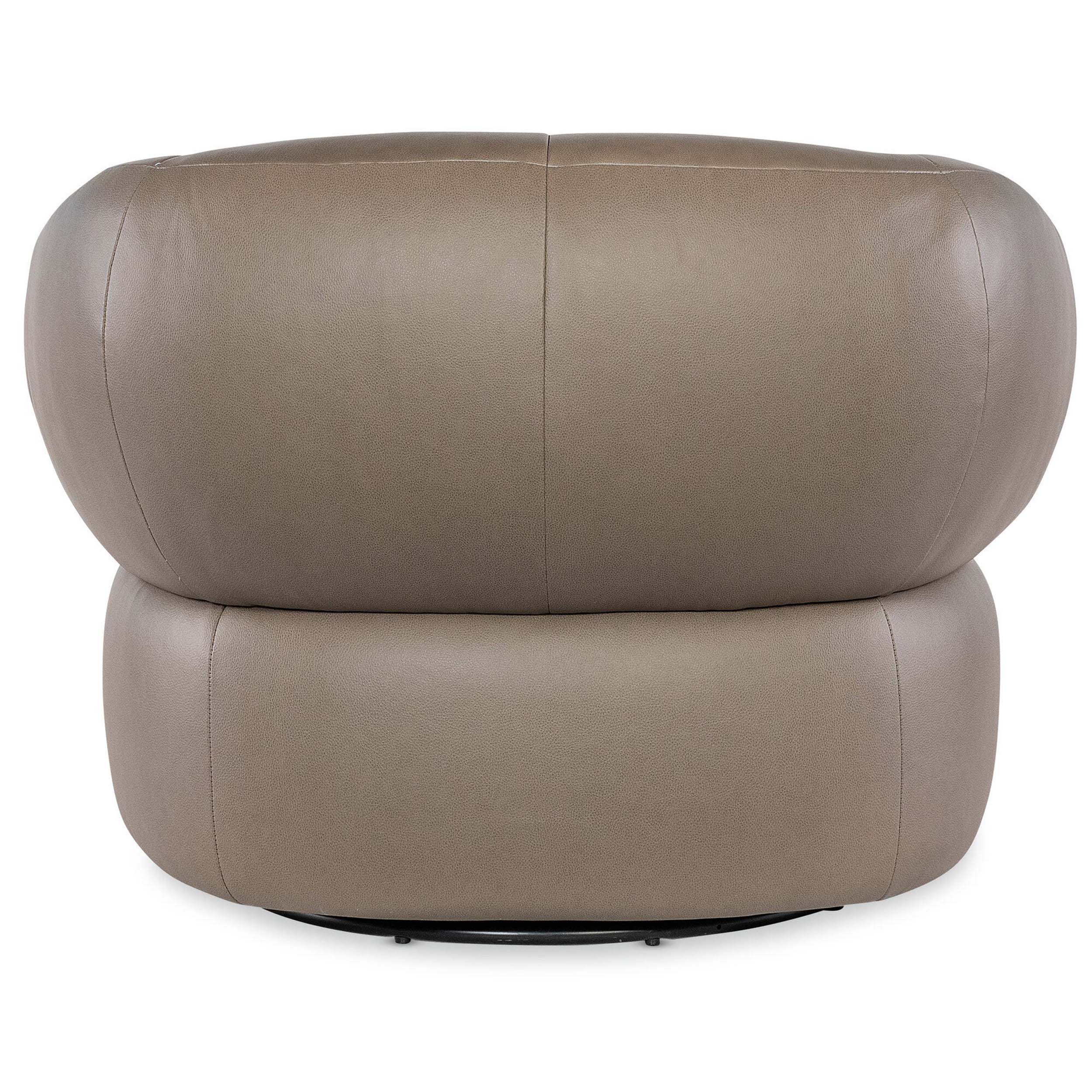 Aria Leather Swivel Chair, Texas Mushroom - Image 4