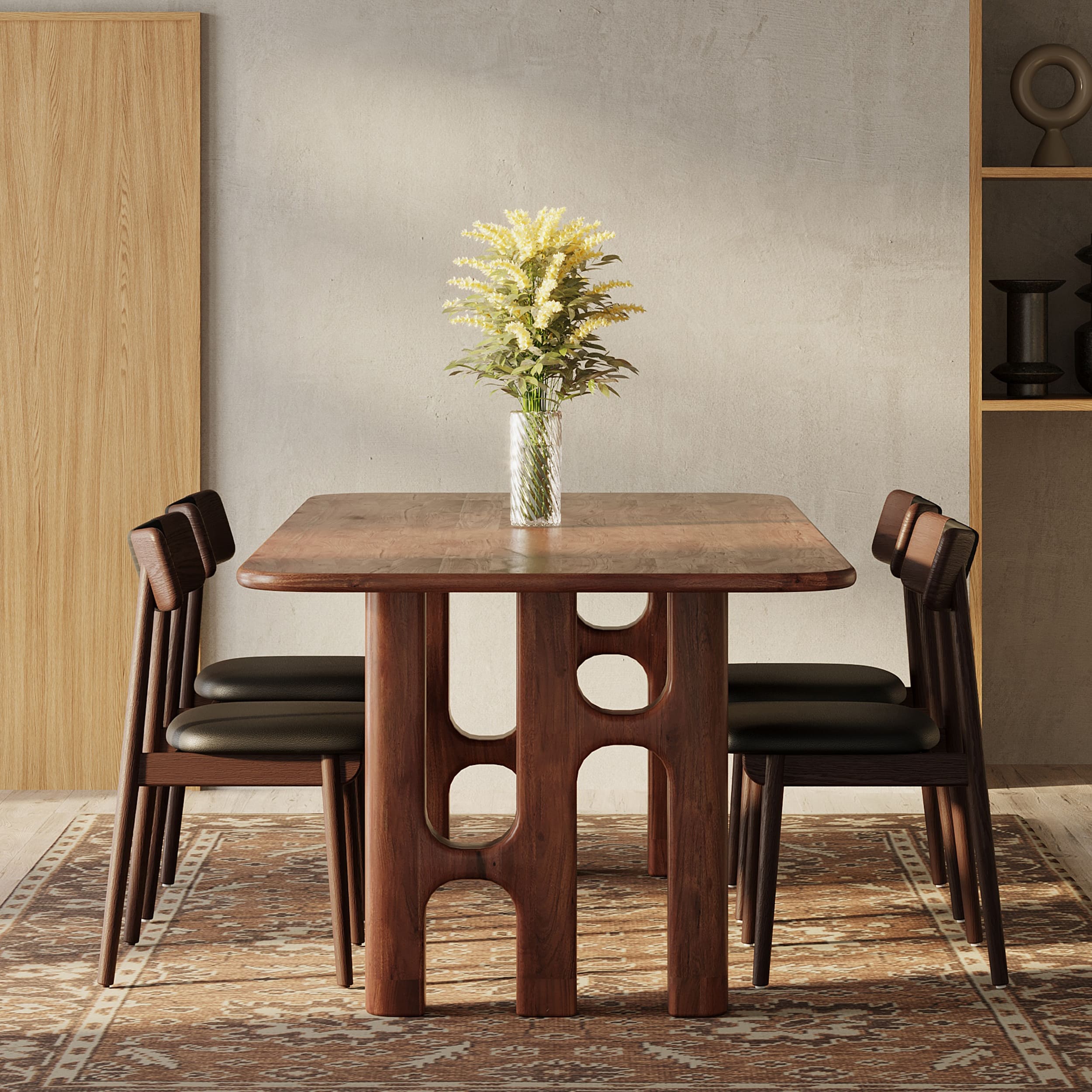 Grotto Dining Table, Light Walnut - Image 5