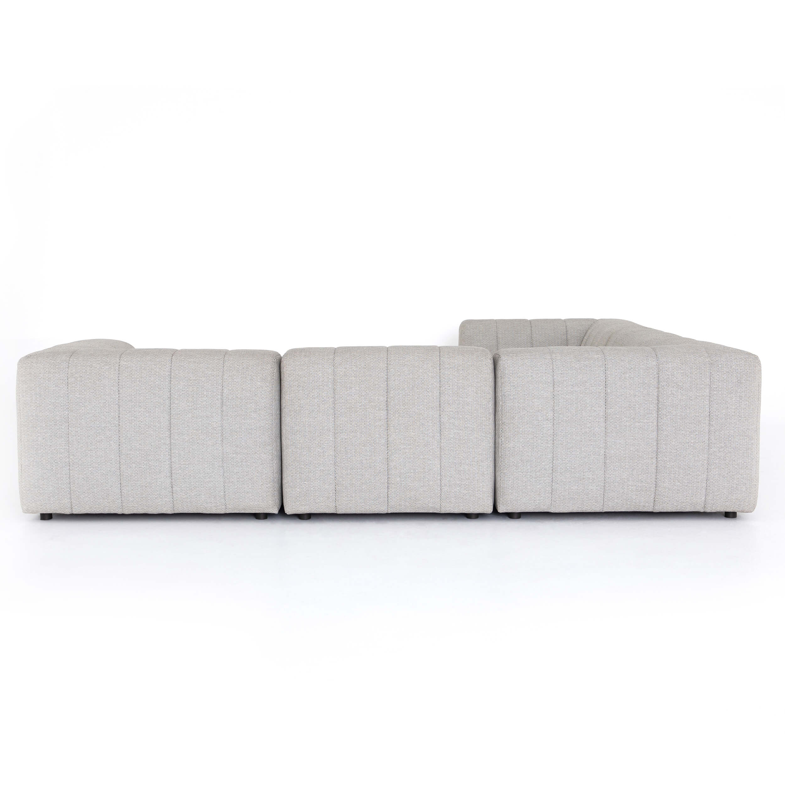 Gwen Outdoor 5-Piece Sectional, Faye Ash by Four Hands - Image 3