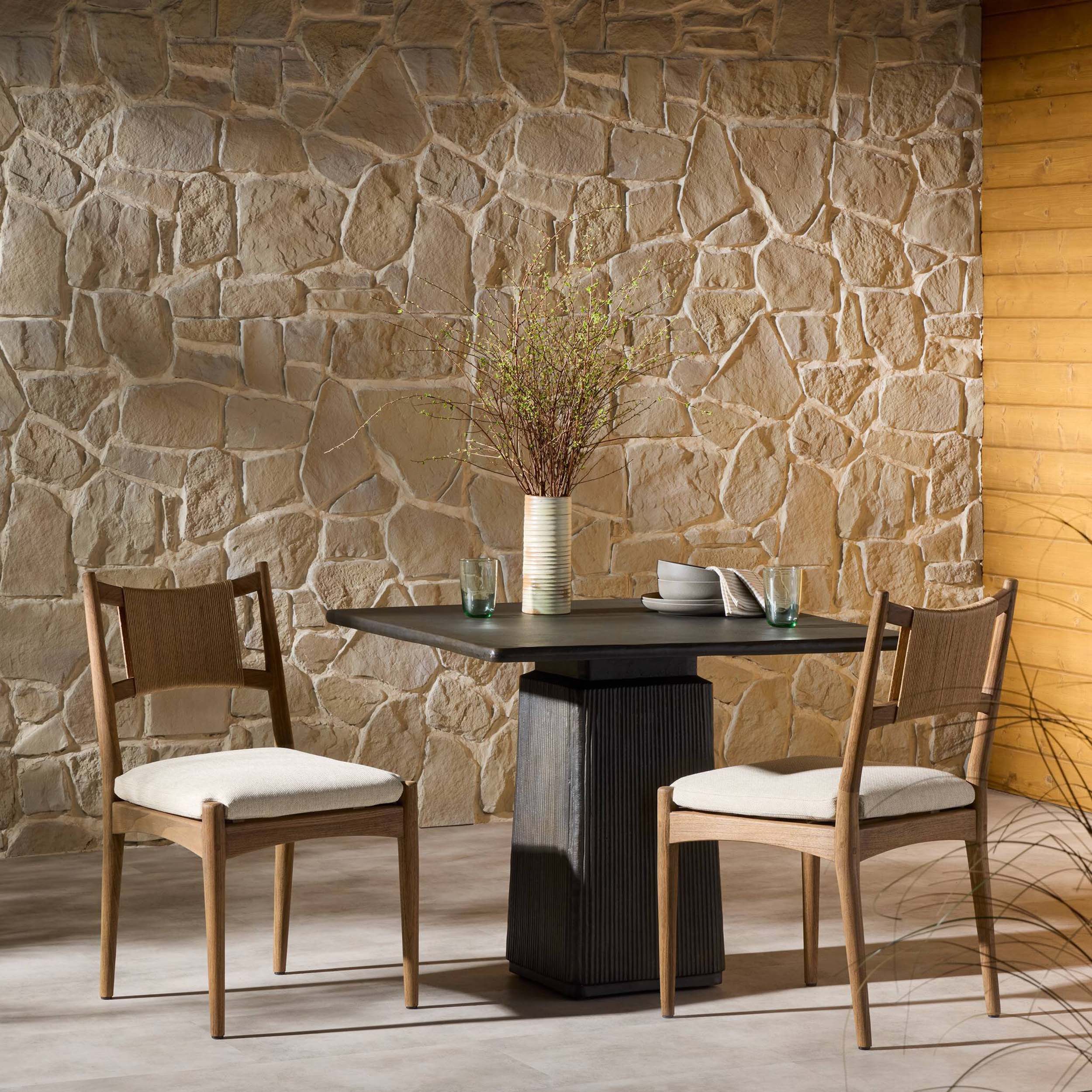 Haddon Outdoor Dining Chair, Ellor Beige, Set of 2 by Four Hands - Image 8