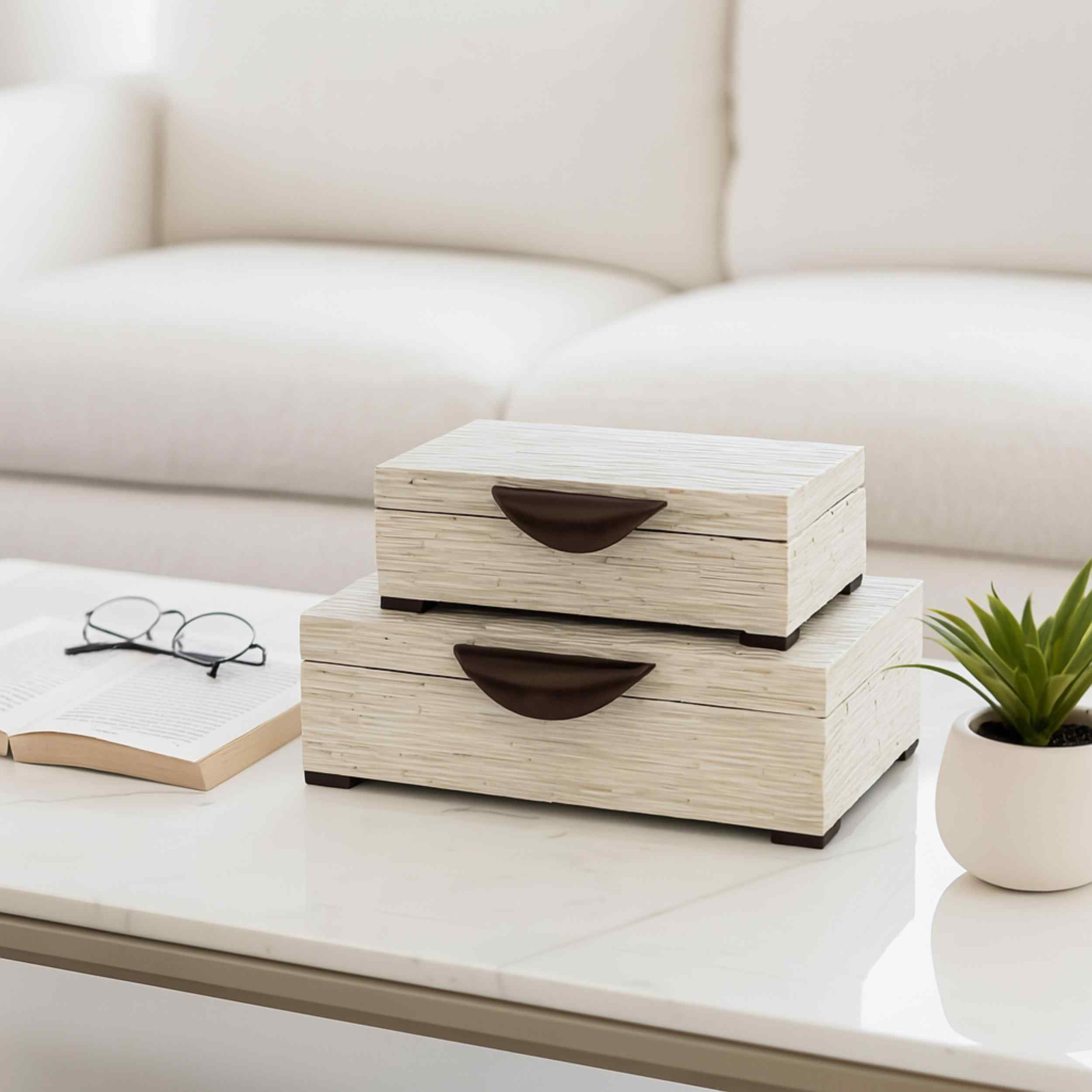 Hadwin Boxes, Cream - Image 6