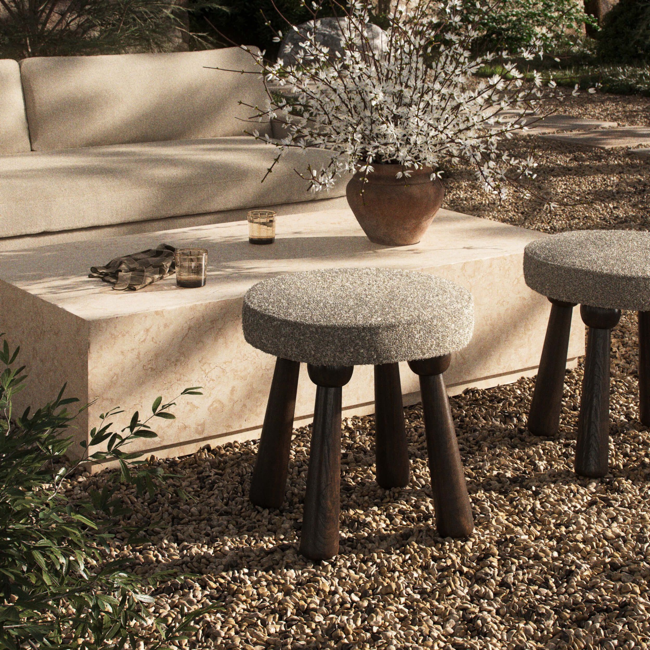 Halen Outdoor Stool, Lera Fawn by Amber Lewis x Four Hands - Image 4