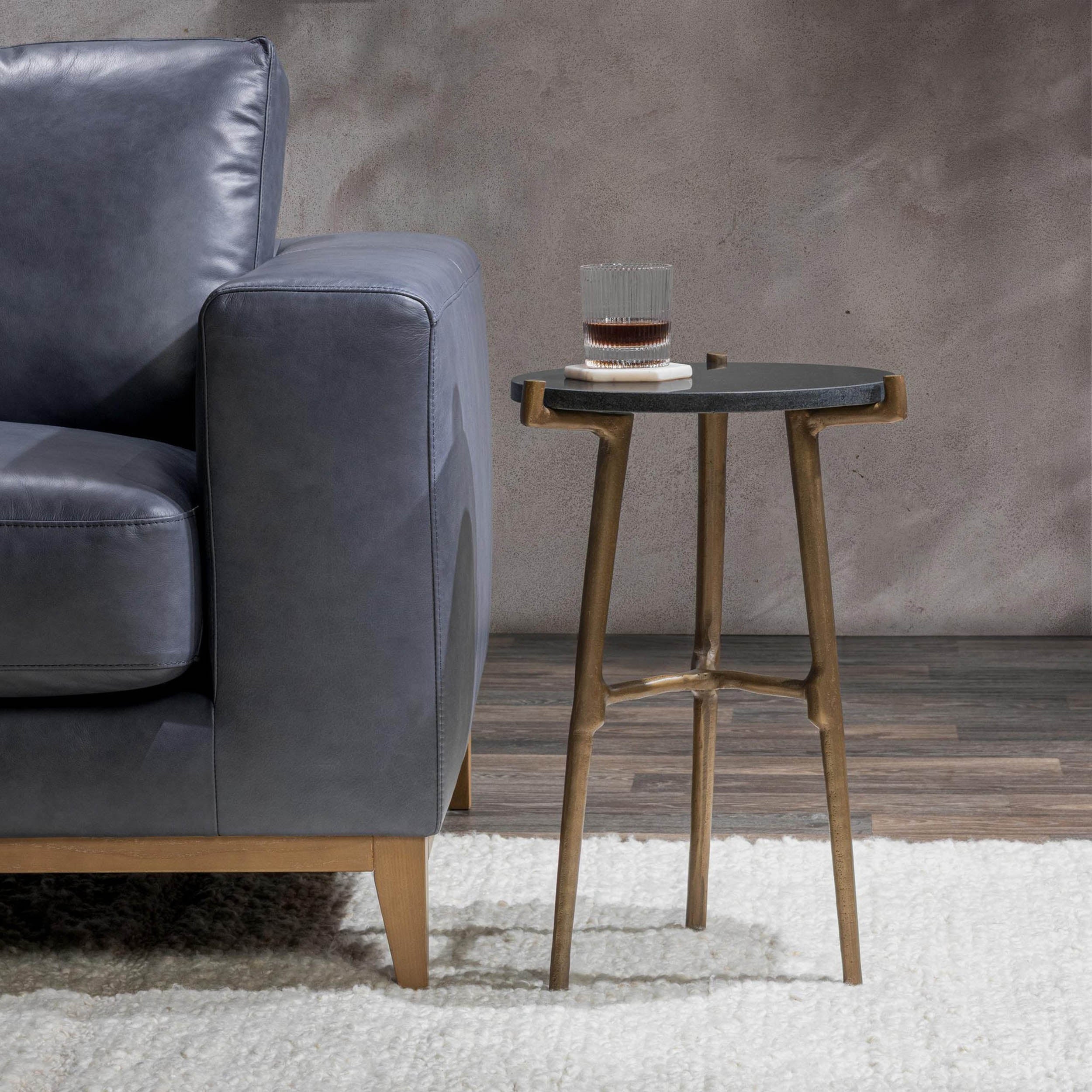 Halley Round Accent Table, Black - Image 4