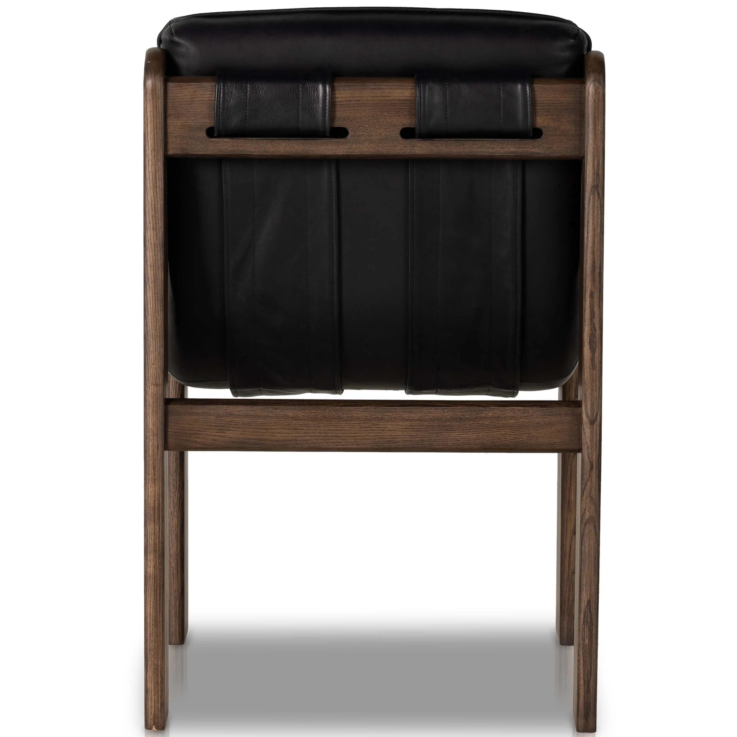 Halston Leather Arm Chair, Heirloom Black by Four Hands - Image 4