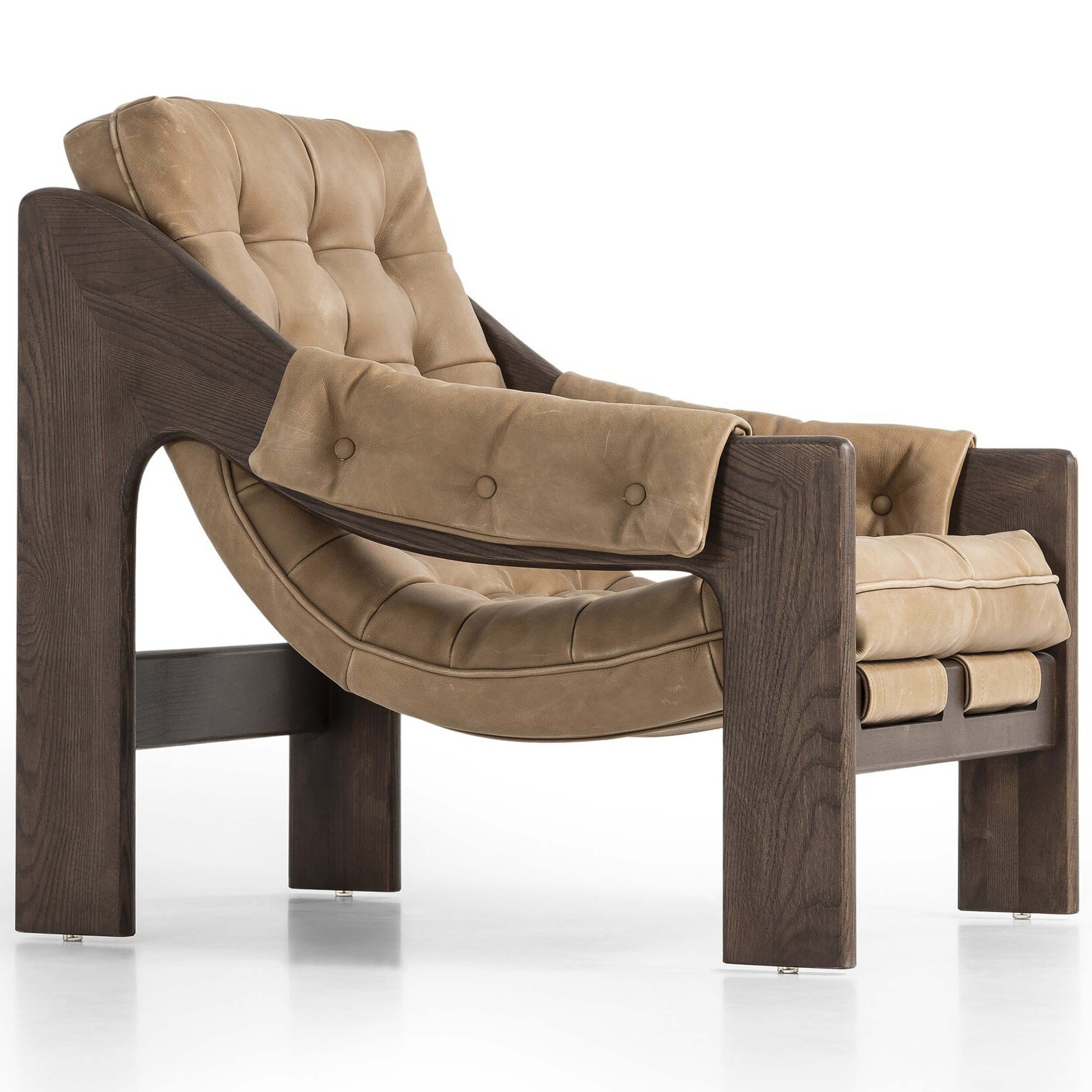 Halston Leather Chair, Palermo Drift by Four Hands - Image 3