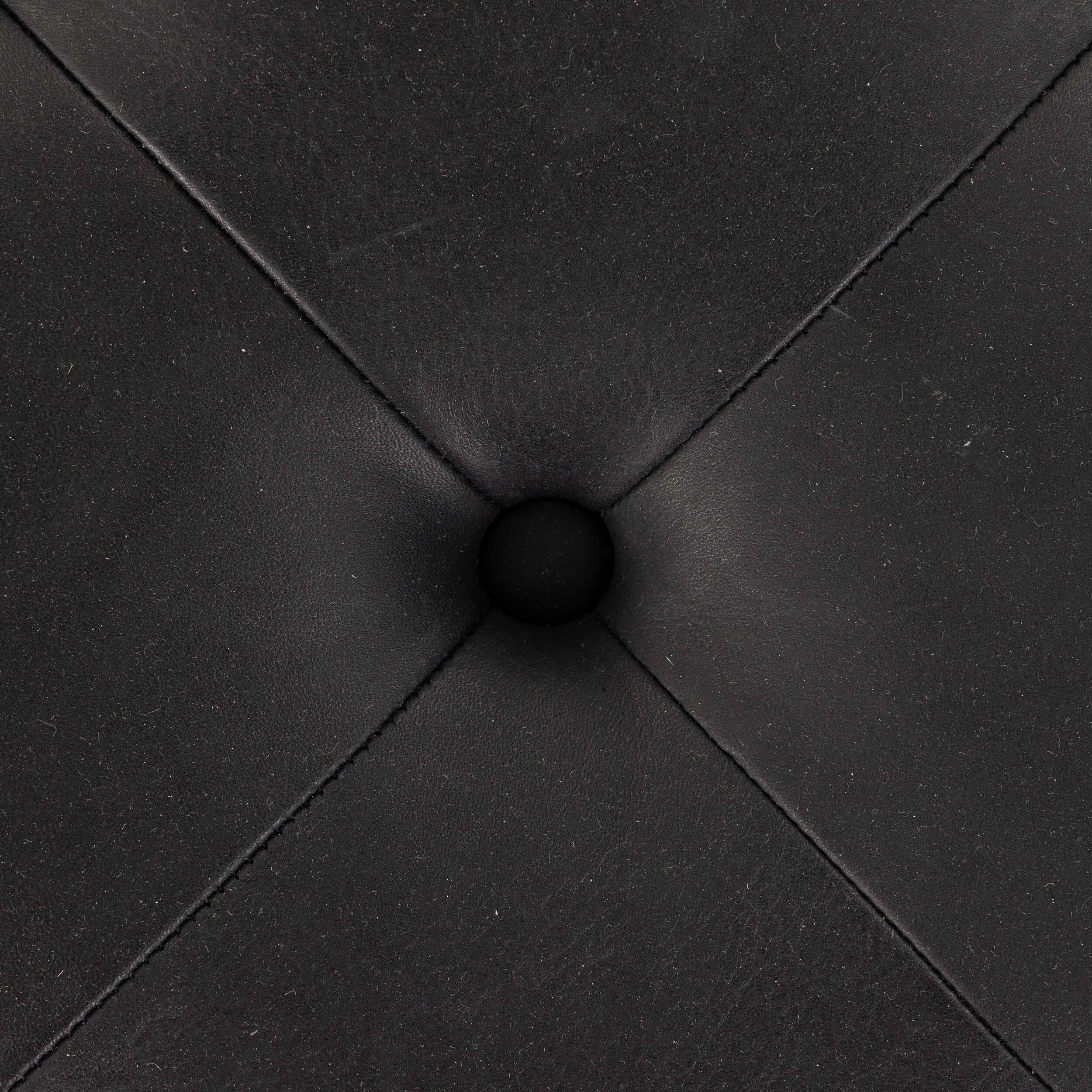 Halston Leather Cocktail Ottoman, Heirloom Black by Four Hands - Image 3