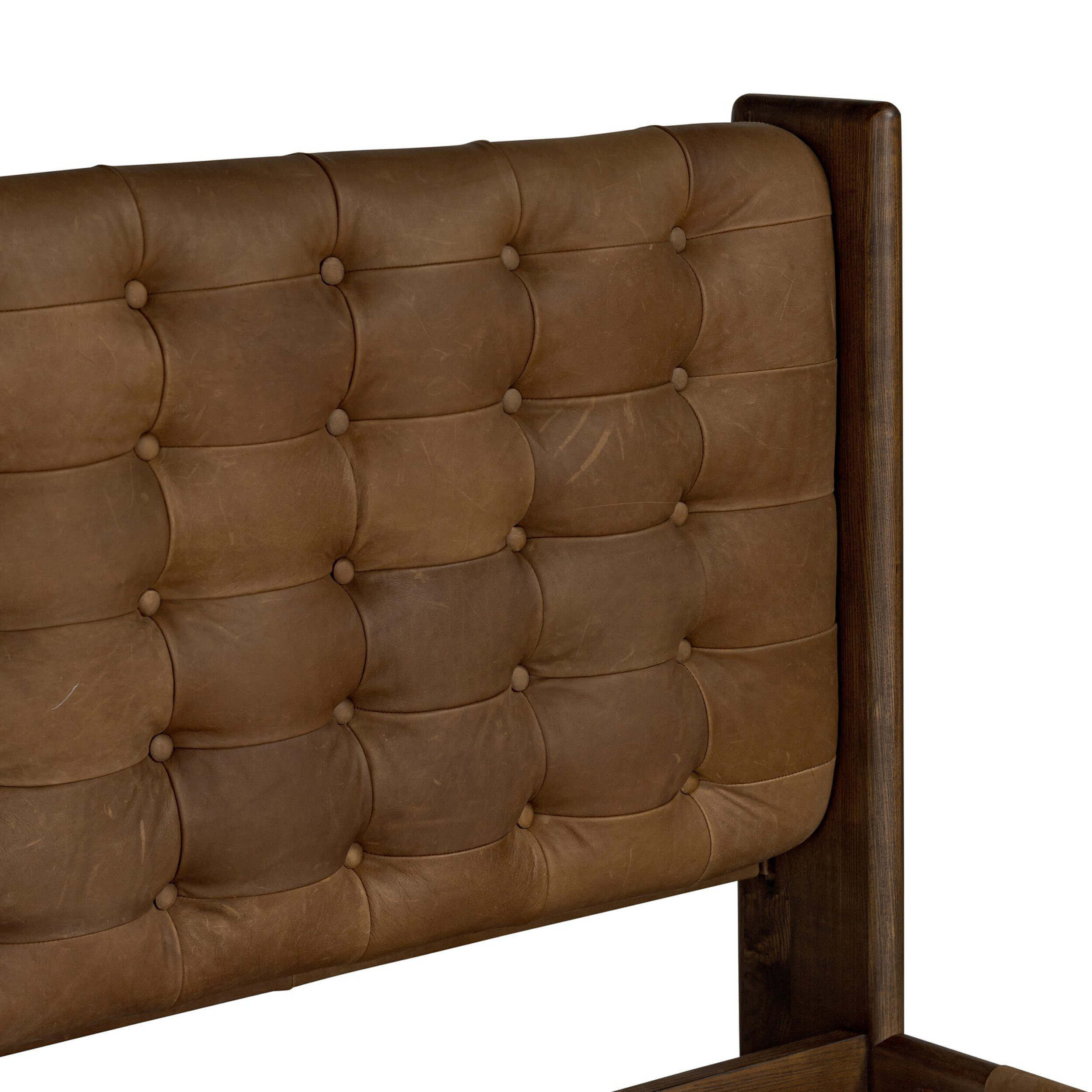 Halston Leather Bed, Heirloom Sienna by Four Hands - Image 4