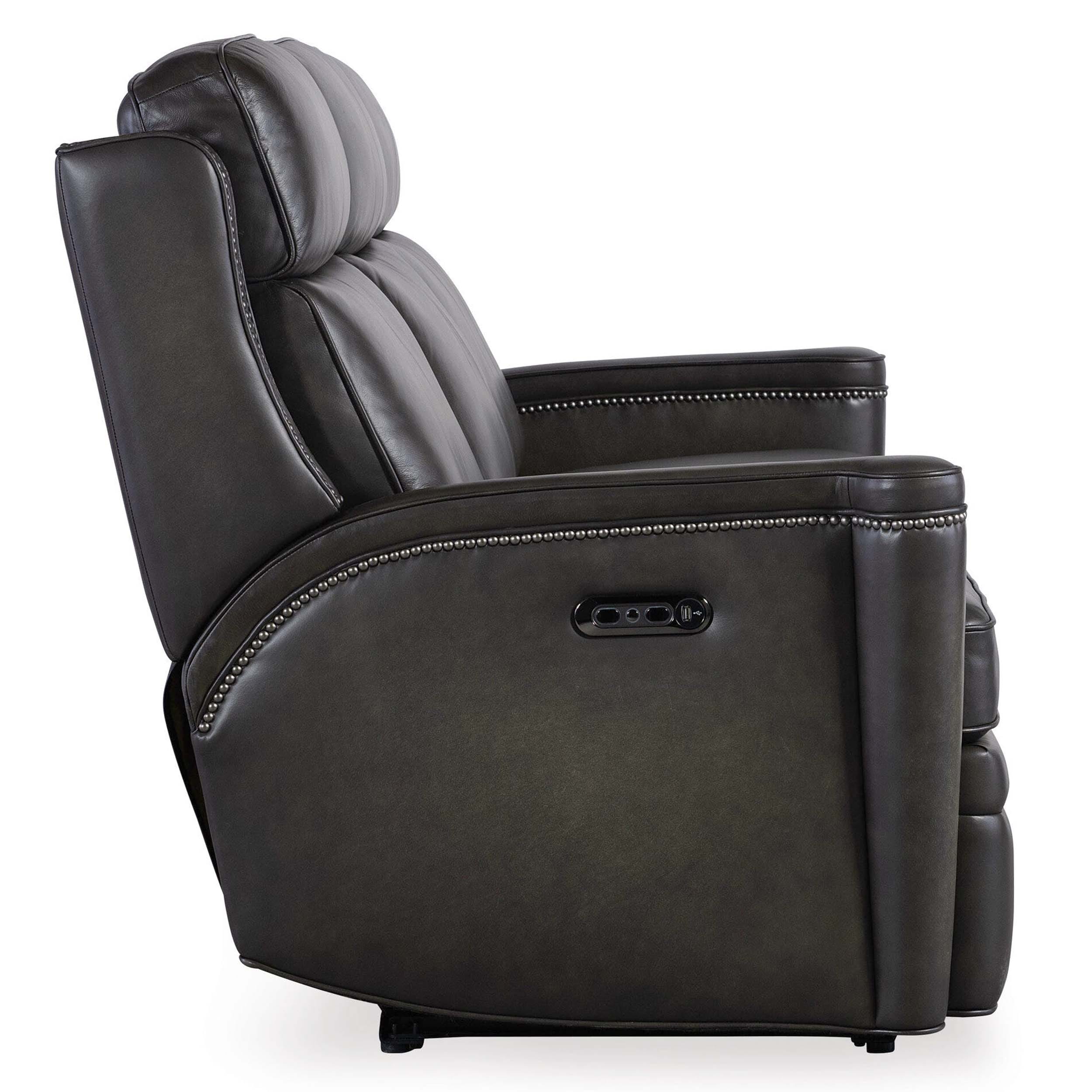 Hamilton Leather Power Sofa, Sarzana Castle - Image 3