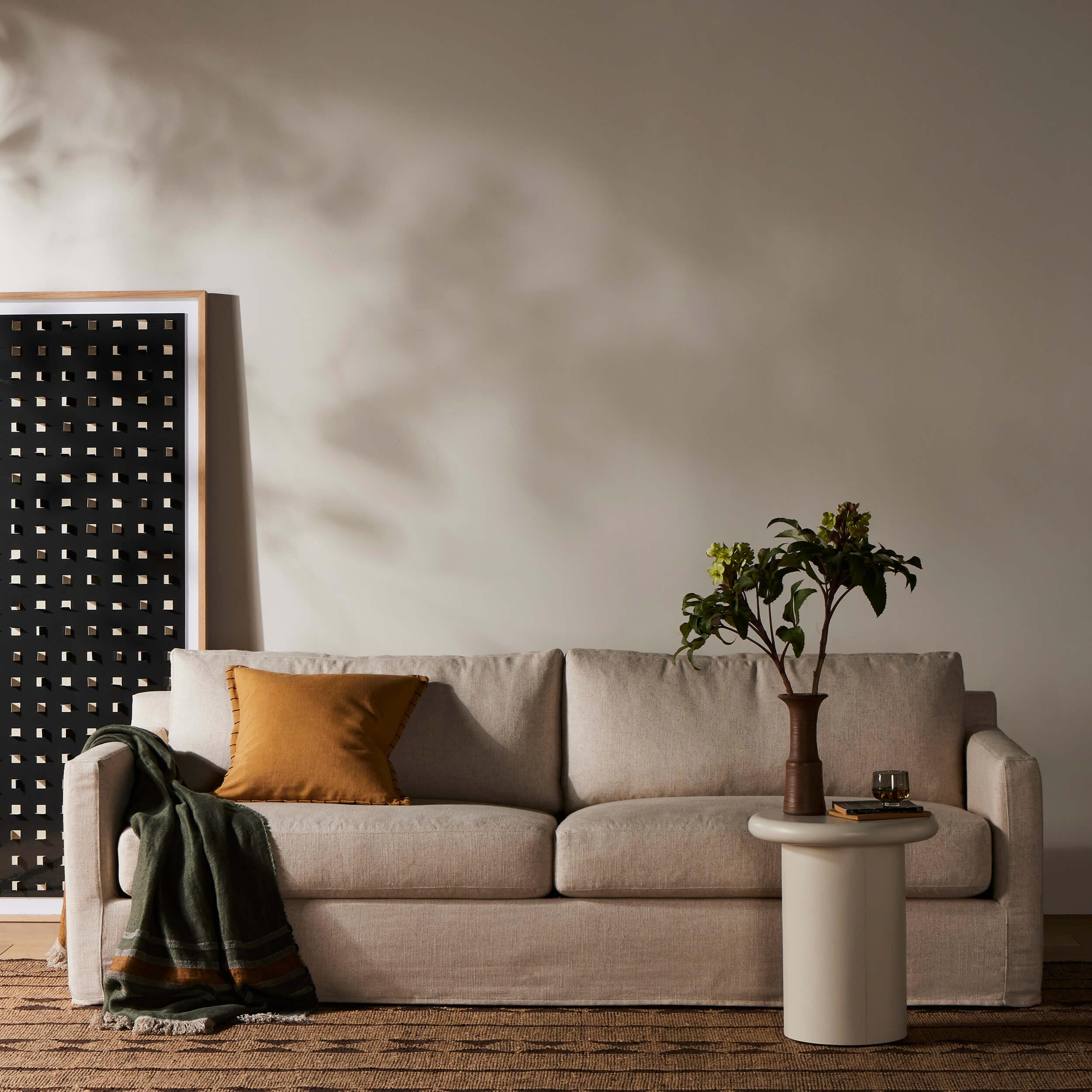 Hampton Slipcover Sofa, Evere Oatmeal by Four Hands - Image 5