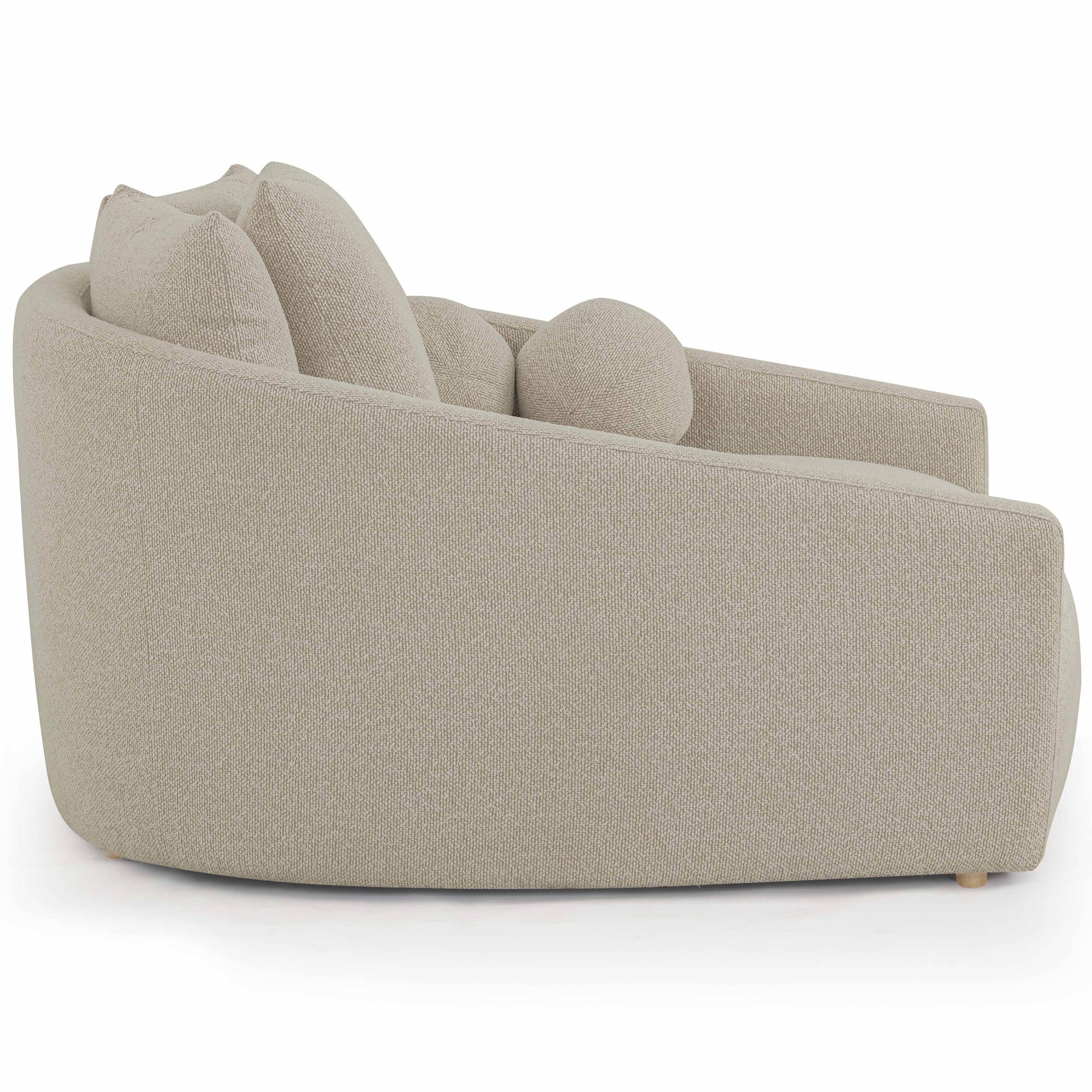 Hanim 54" Boucle Daybed, Warm Grey - Image 3