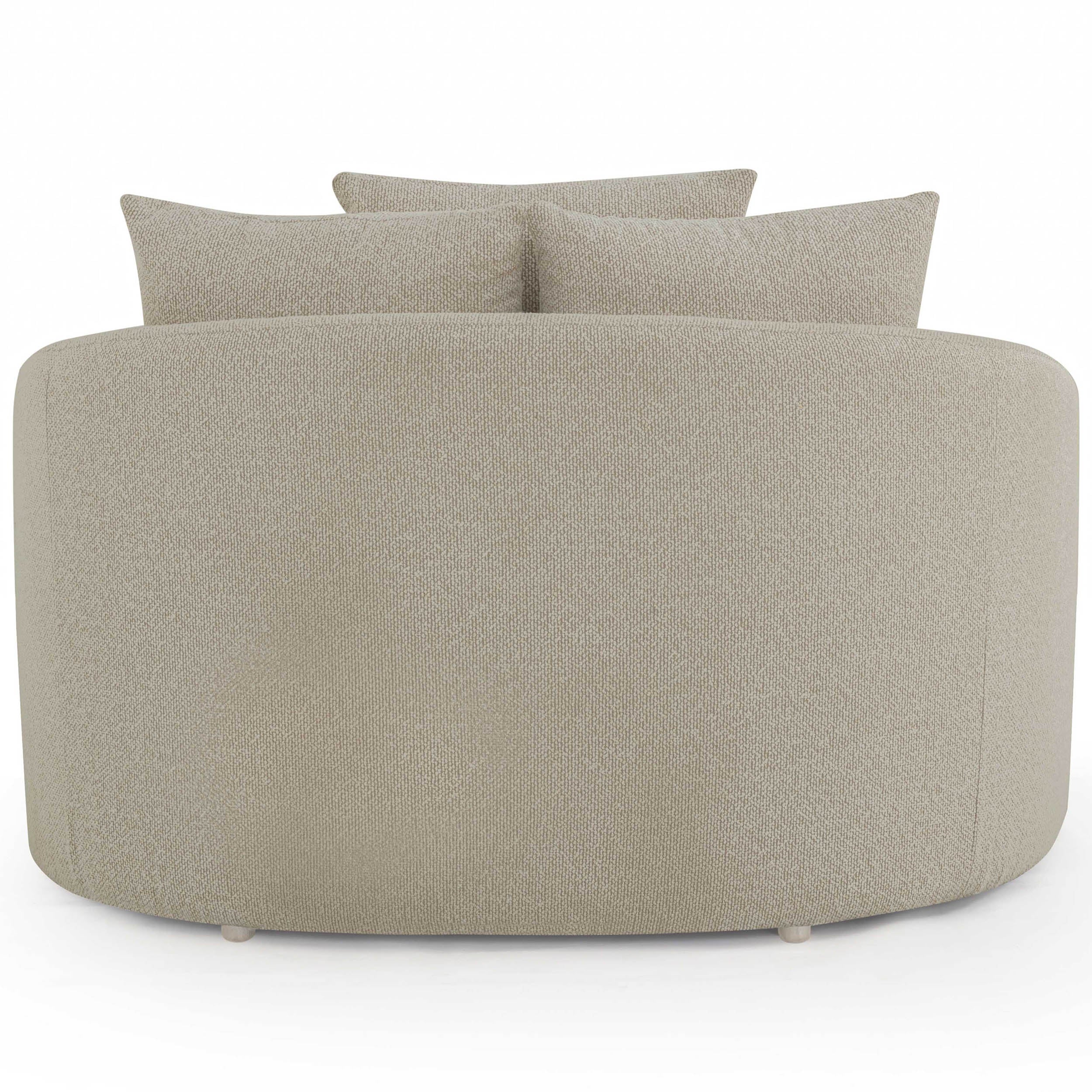 Hanim 54" Boucle Daybed, Warm Grey - Image 4